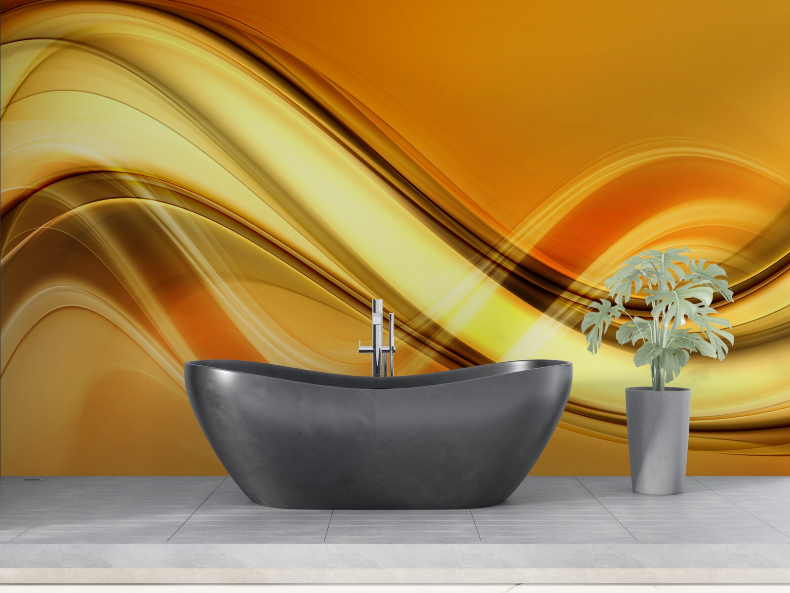 Fototapeta čiary tiahnuce sa donekonečna na hnedej ploche