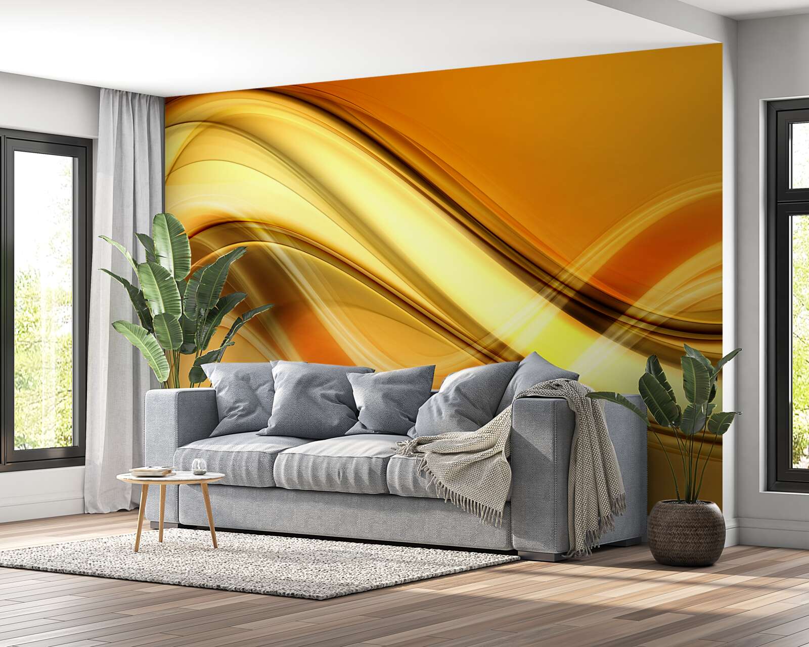 Fototapeta čiary tiahnuce sa donekonečna na hnedej ploche