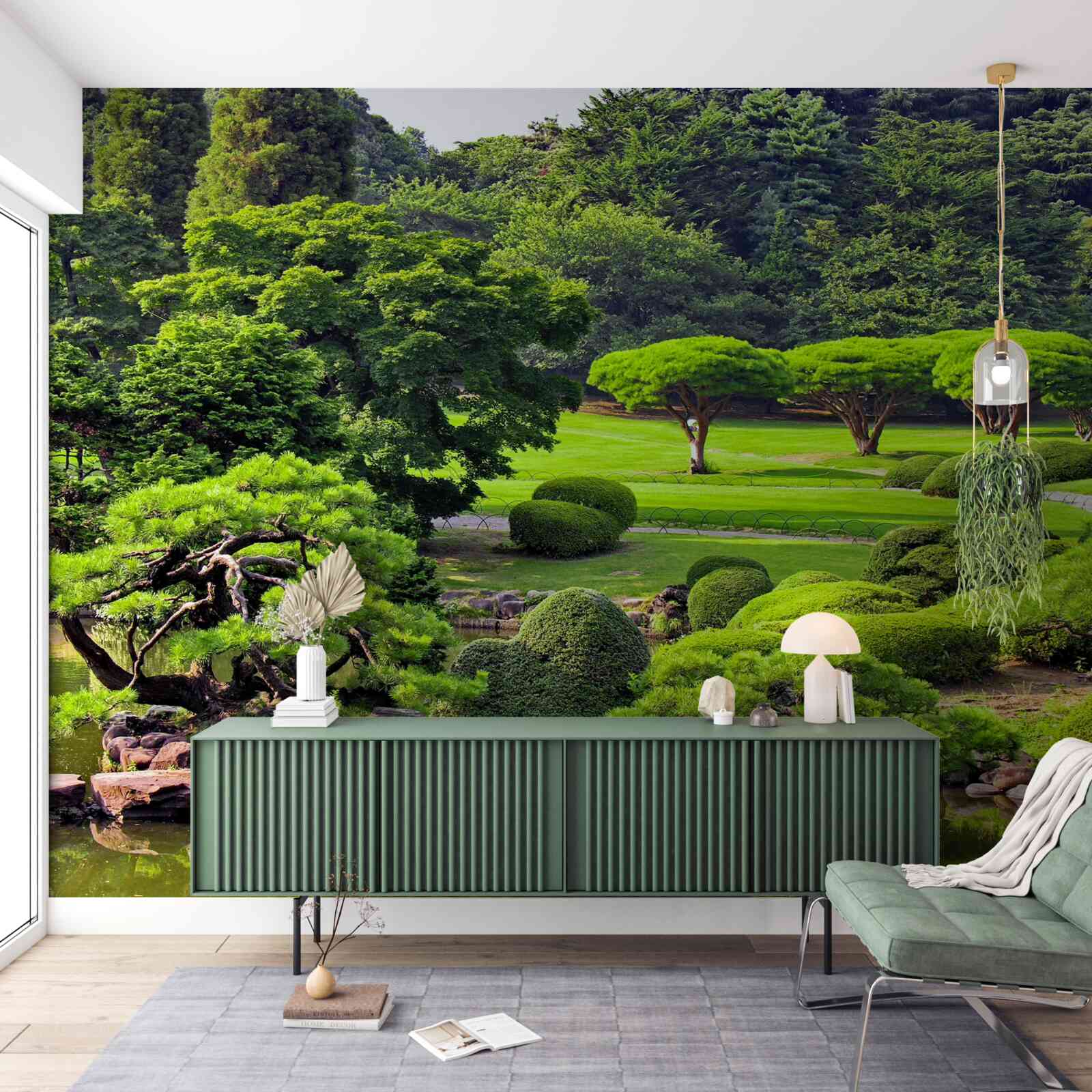 Fototapeta záhrady v lete pokryté zelňou