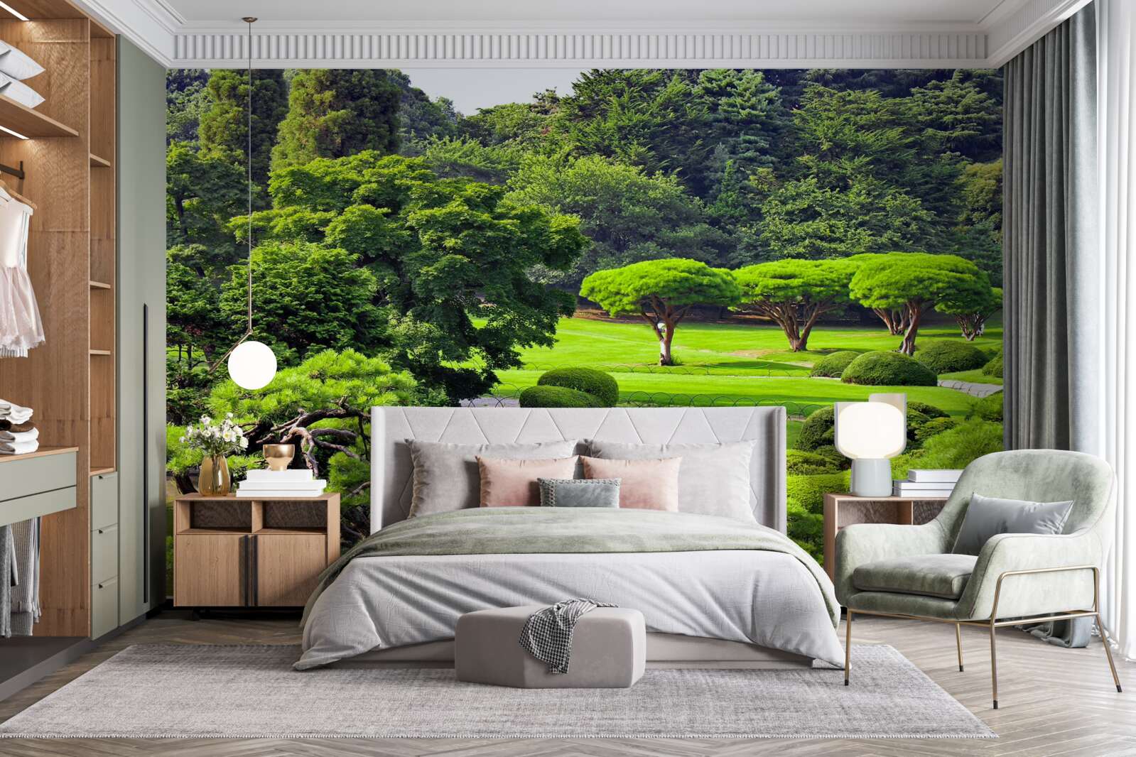 Fototapeta záhrady v lete pokryté zelňou