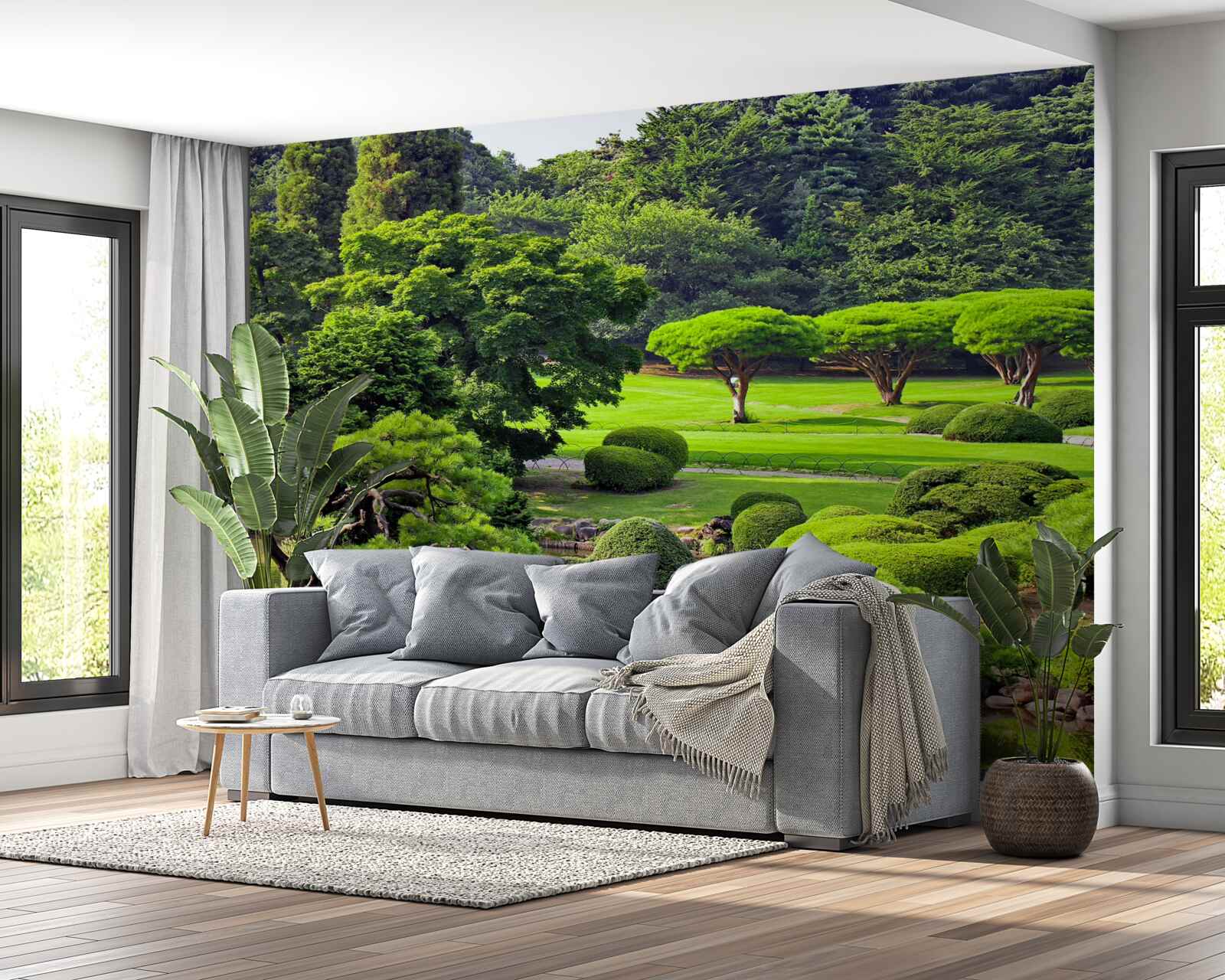 Fototapeta záhrady v lete pokryté zelňou