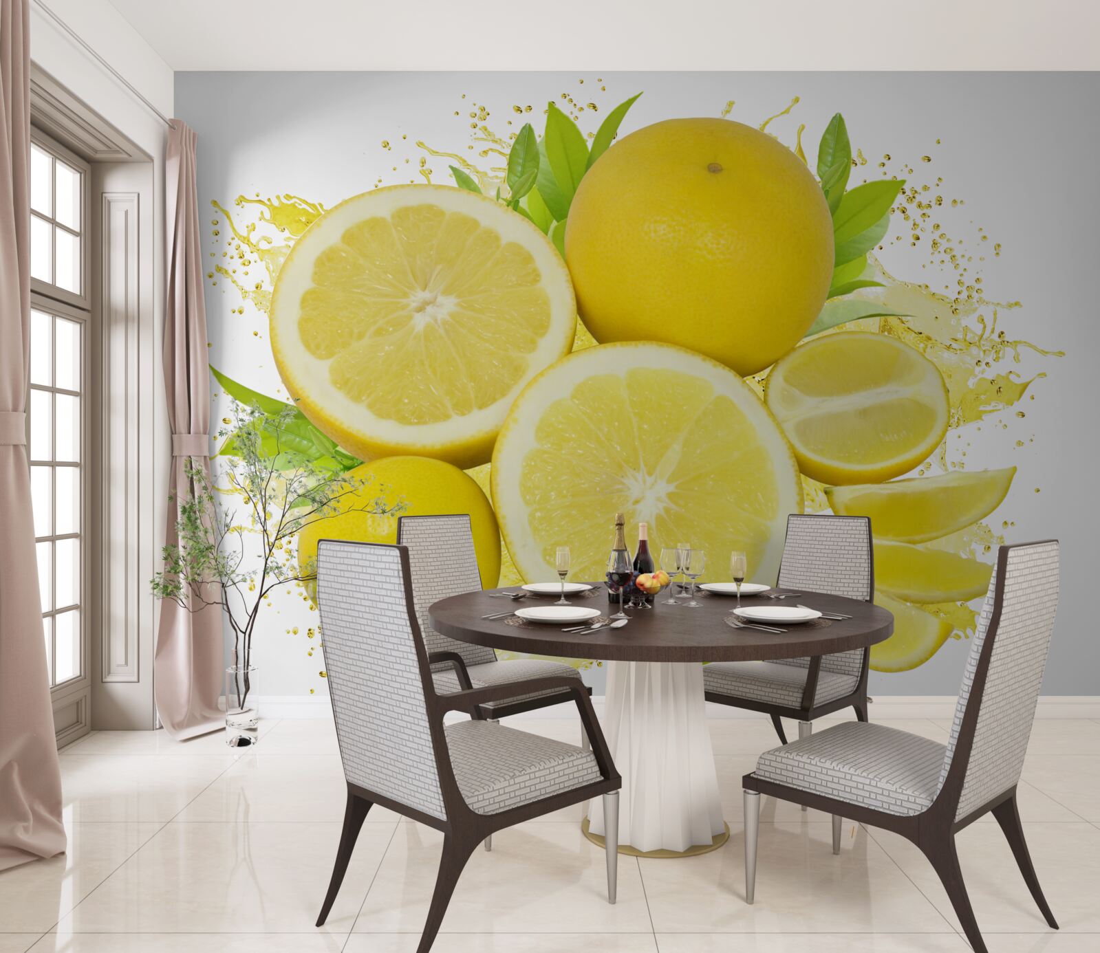 Fototapeta svetlé zlaté citróny