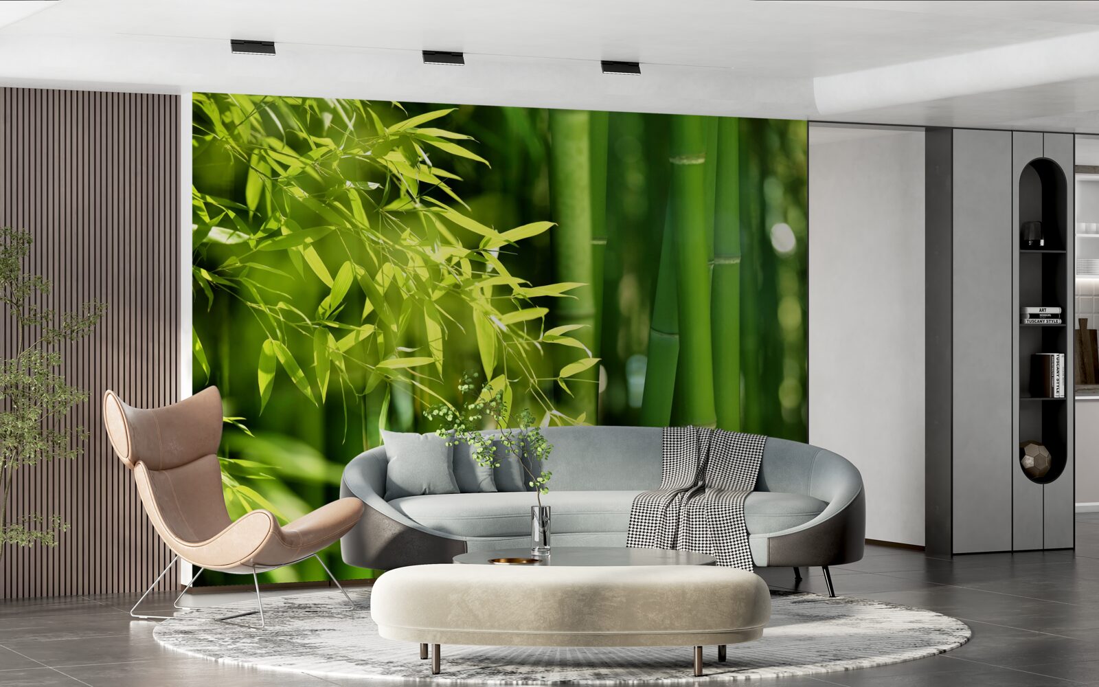 Fototapeta zelené výhonky mladého bambusu