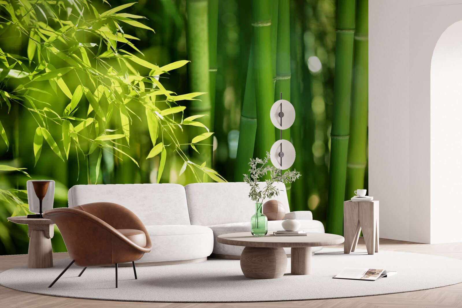 Fototapeta zelené výhonky mladého bambusu