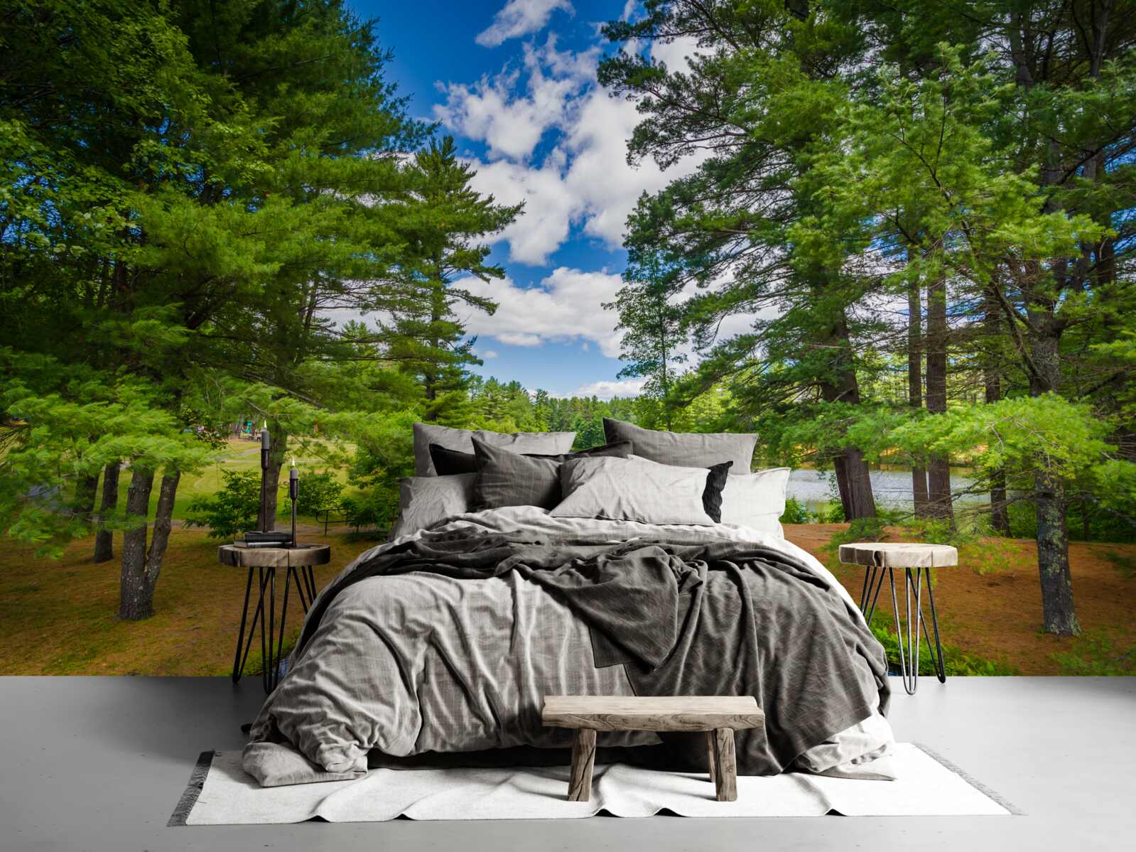 Fototapeta rýchly prúd ovplyvňuje zamazané lesy