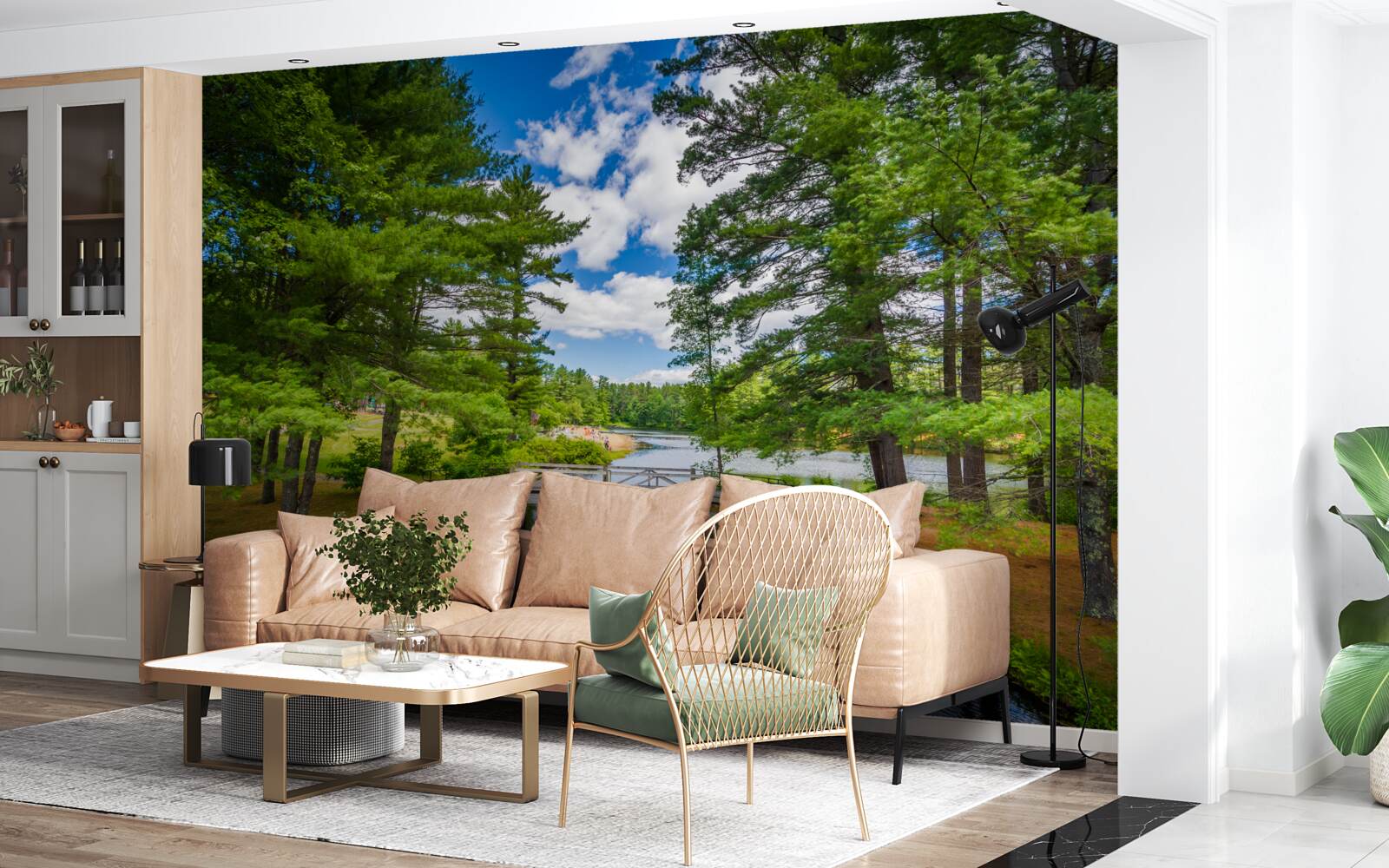 Fototapeta rýchly prúd ovplyvňuje zamazané lesy