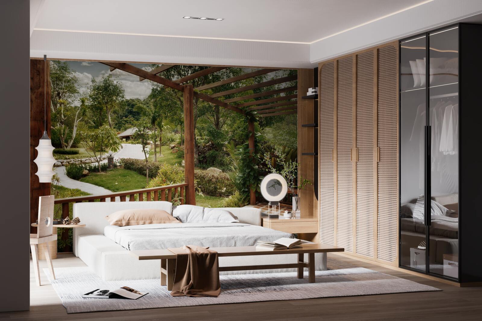 Fototapeta terasa je pohodlná a prístupom k zziekierku