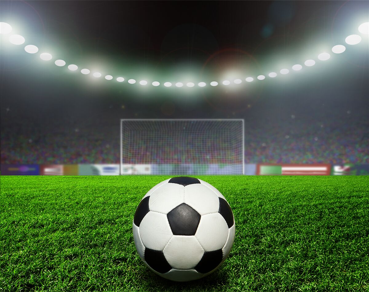 Fototapeta lopta letí smerom k bráne