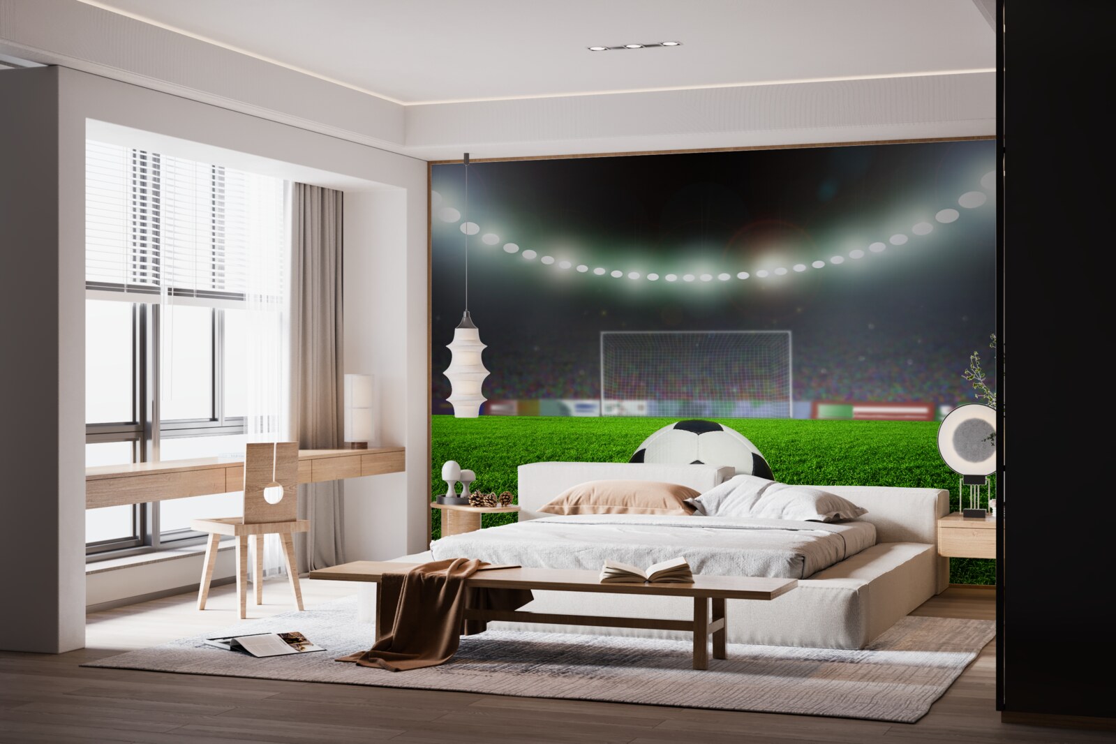 Fototapeta lopta letí smerom k bráne