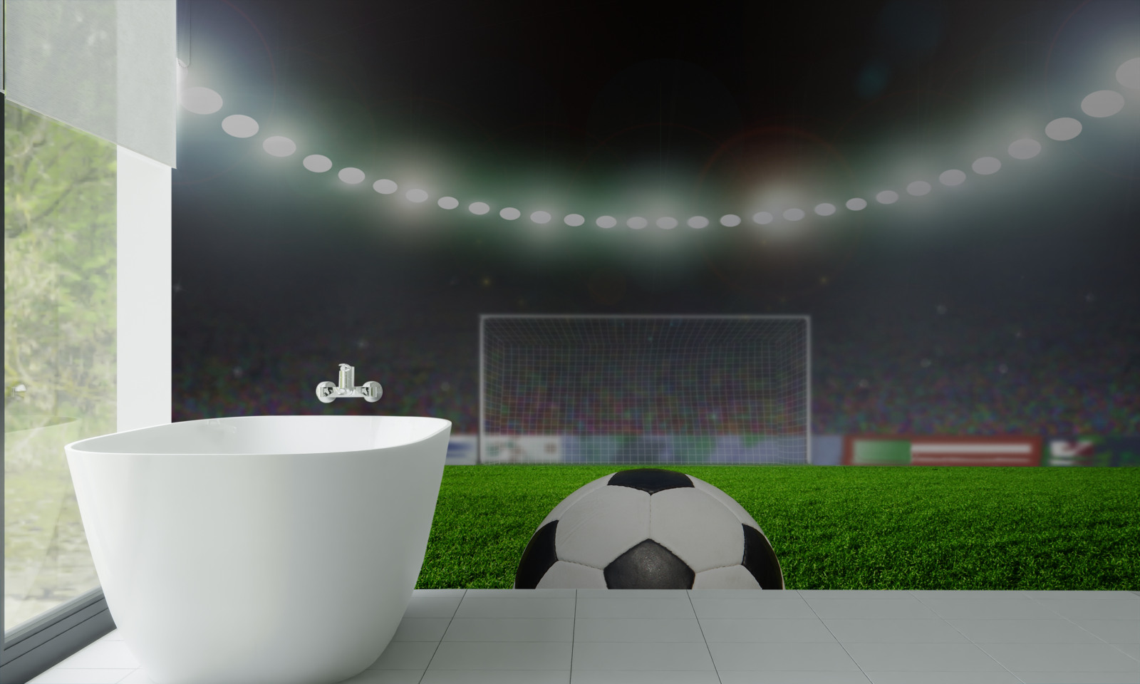 Fototapeta lopta letí smerom k bráne