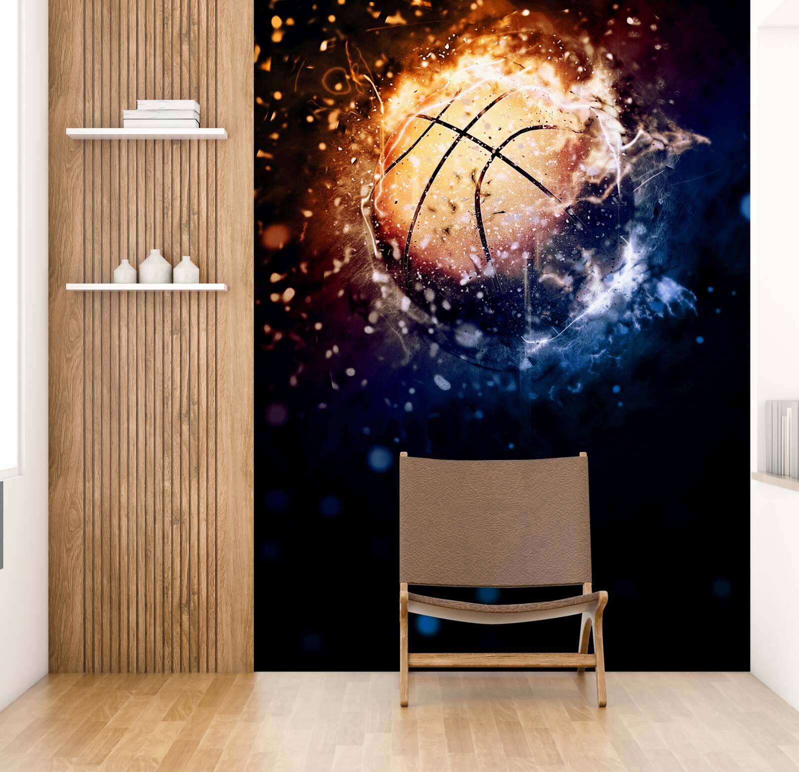 Fototapeta horiaci basketbal