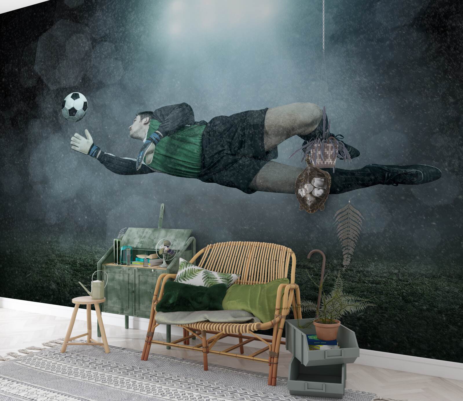 Fototapeta branchár zachytí loptu v lete