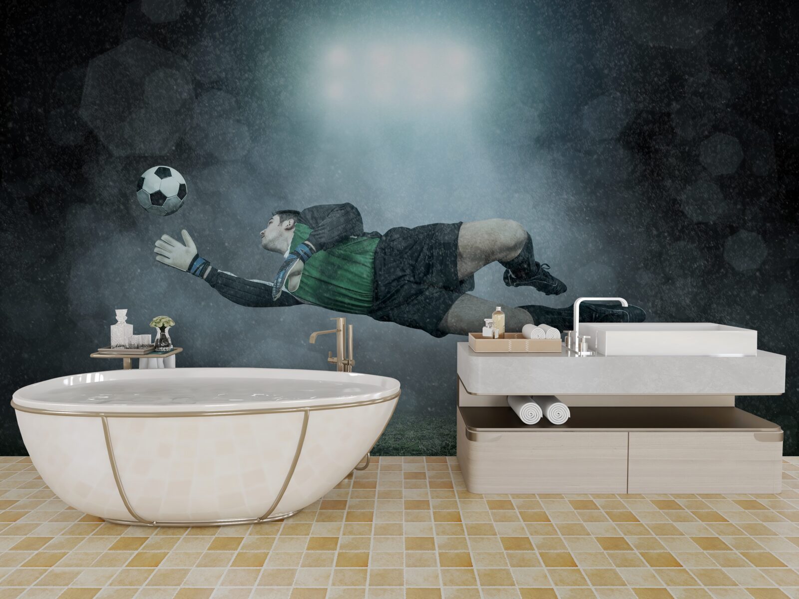 Fototapeta branchár zachytí loptu v lete