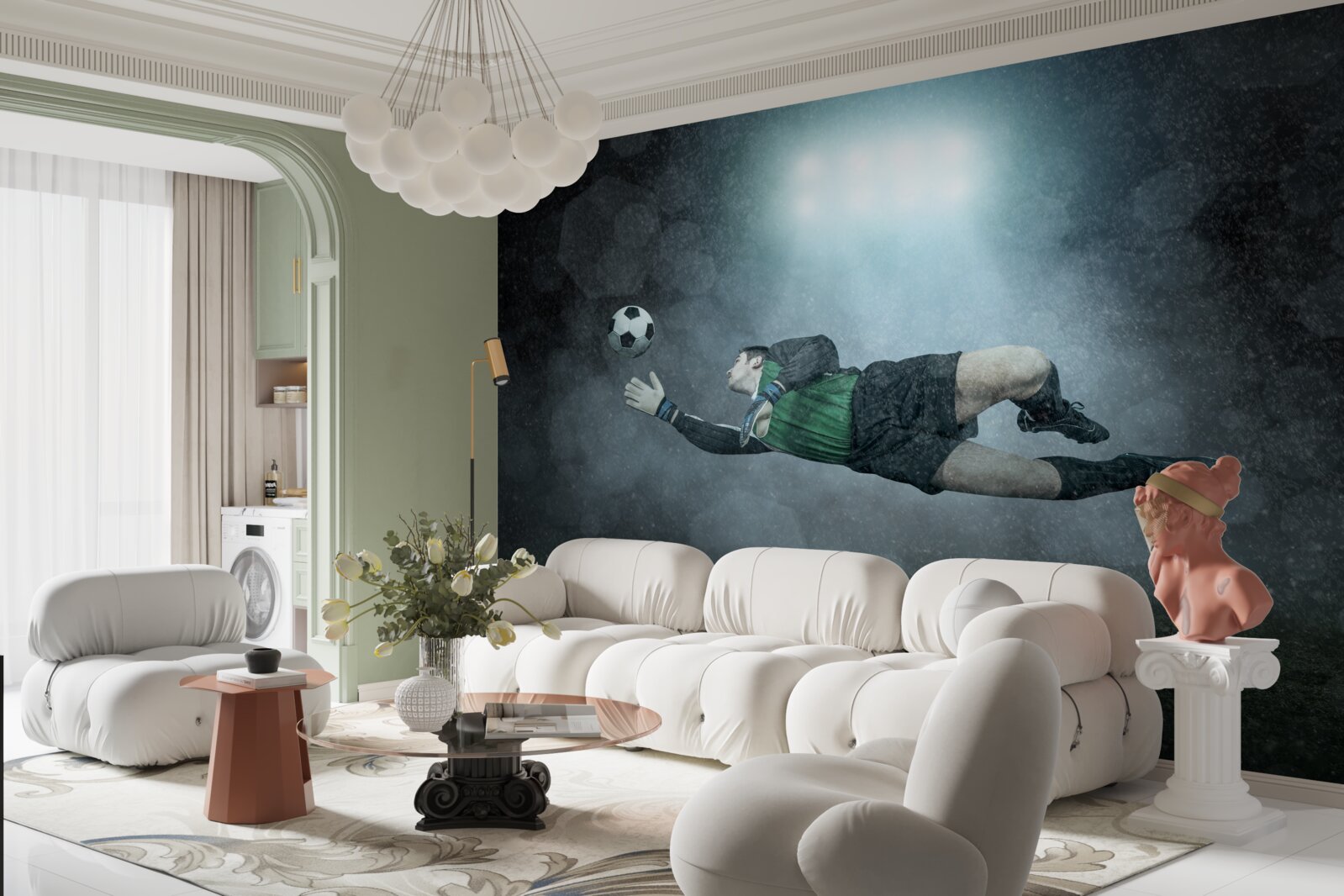 Fototapeta branchár zachytí loptu v lete