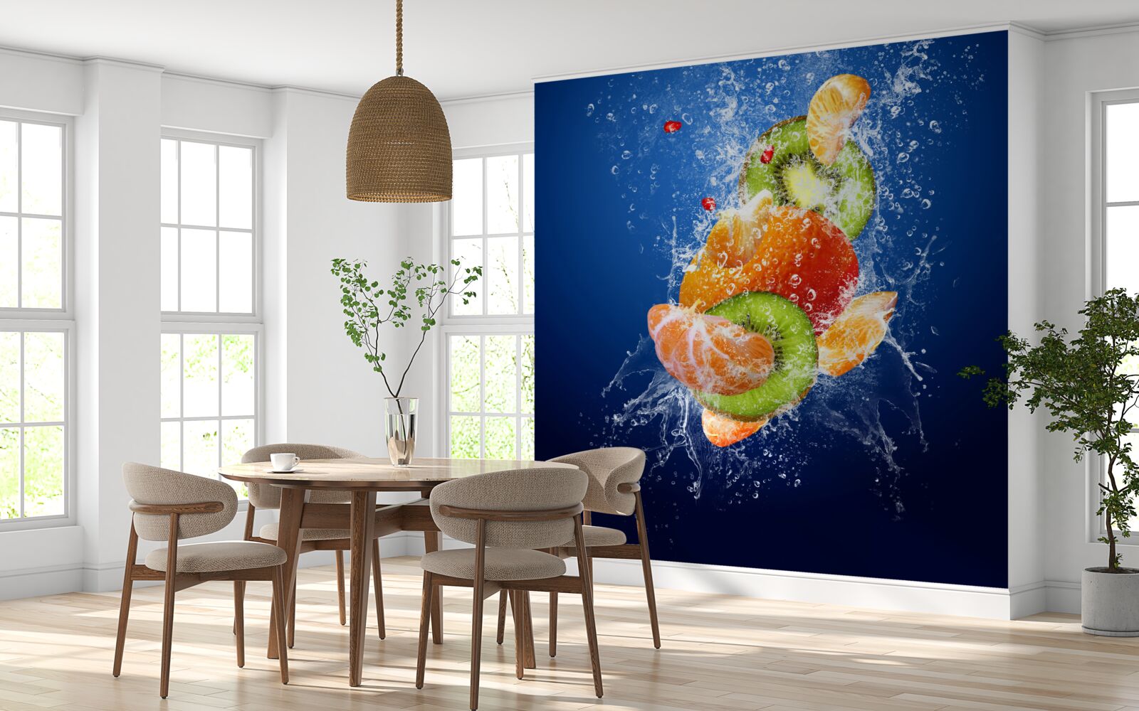 Fototapeta ovocný koktail s kiwi a mandarinkou