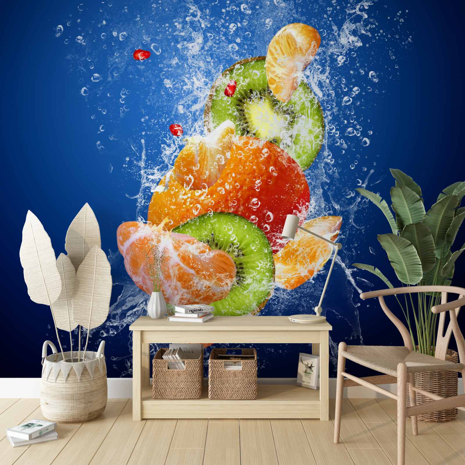 Fototapeta ovocný koktail s kiwi a mandarinkou