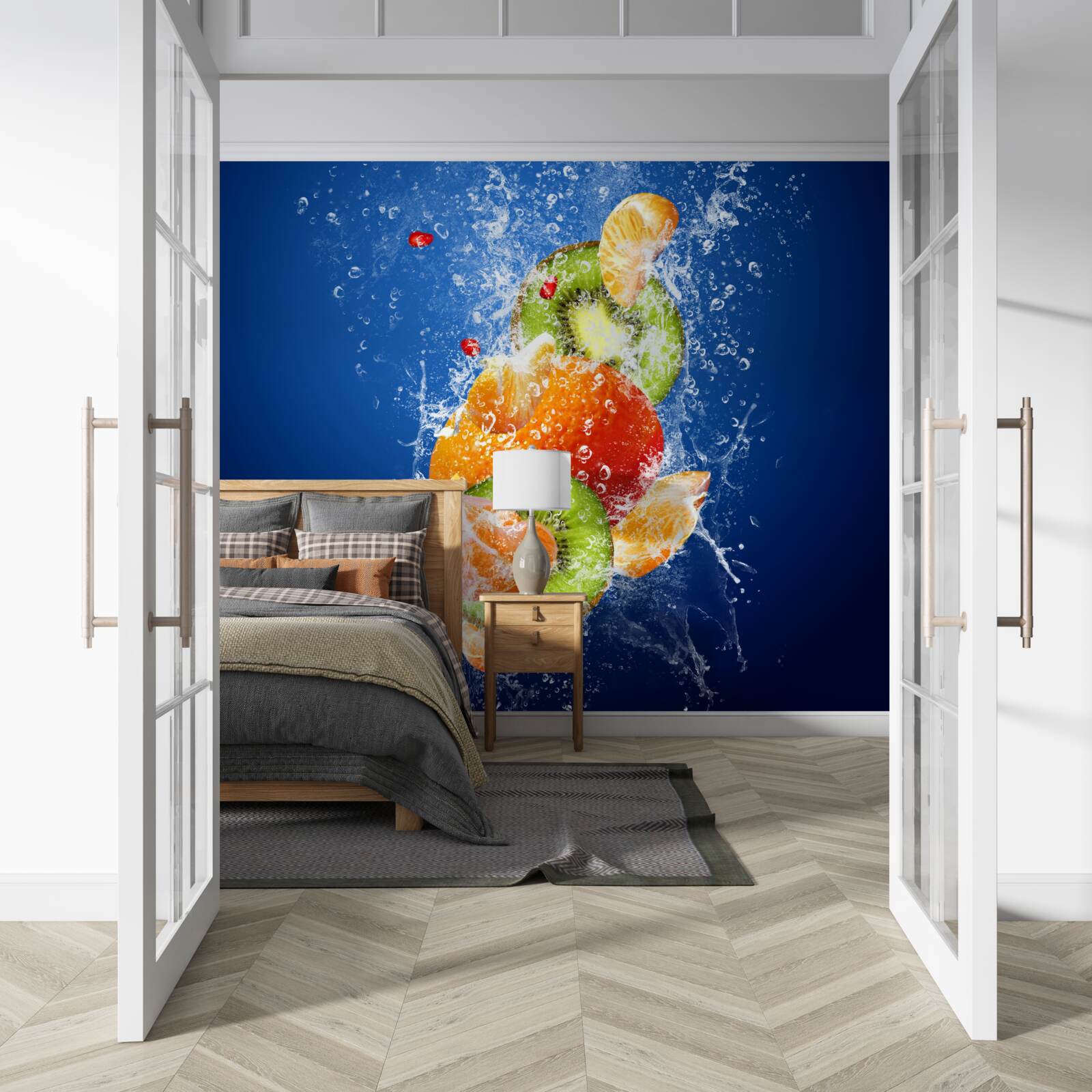 Fototapeta ovocný koktail s kiwi a mandarinkou