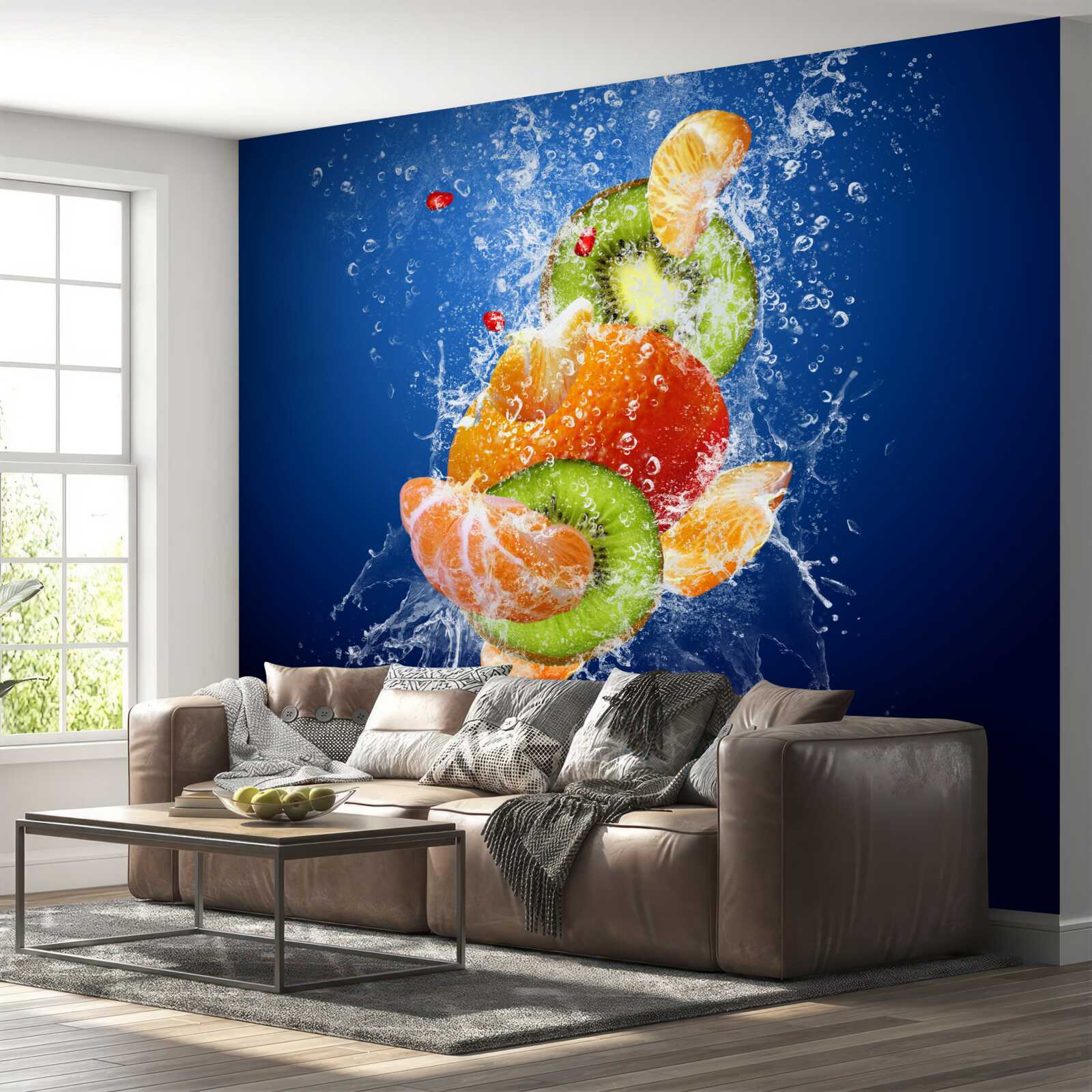 Fototapeta ovocný koktail s kiwi a mandarinkou