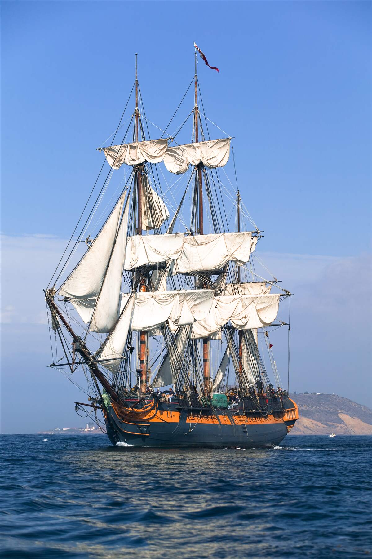 Fototapeta veľká plachetnica čakáca na vietor