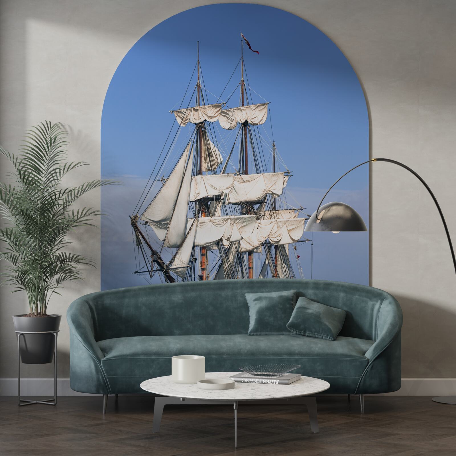 Fototapeta veľká plachetnica čakáca na vietor