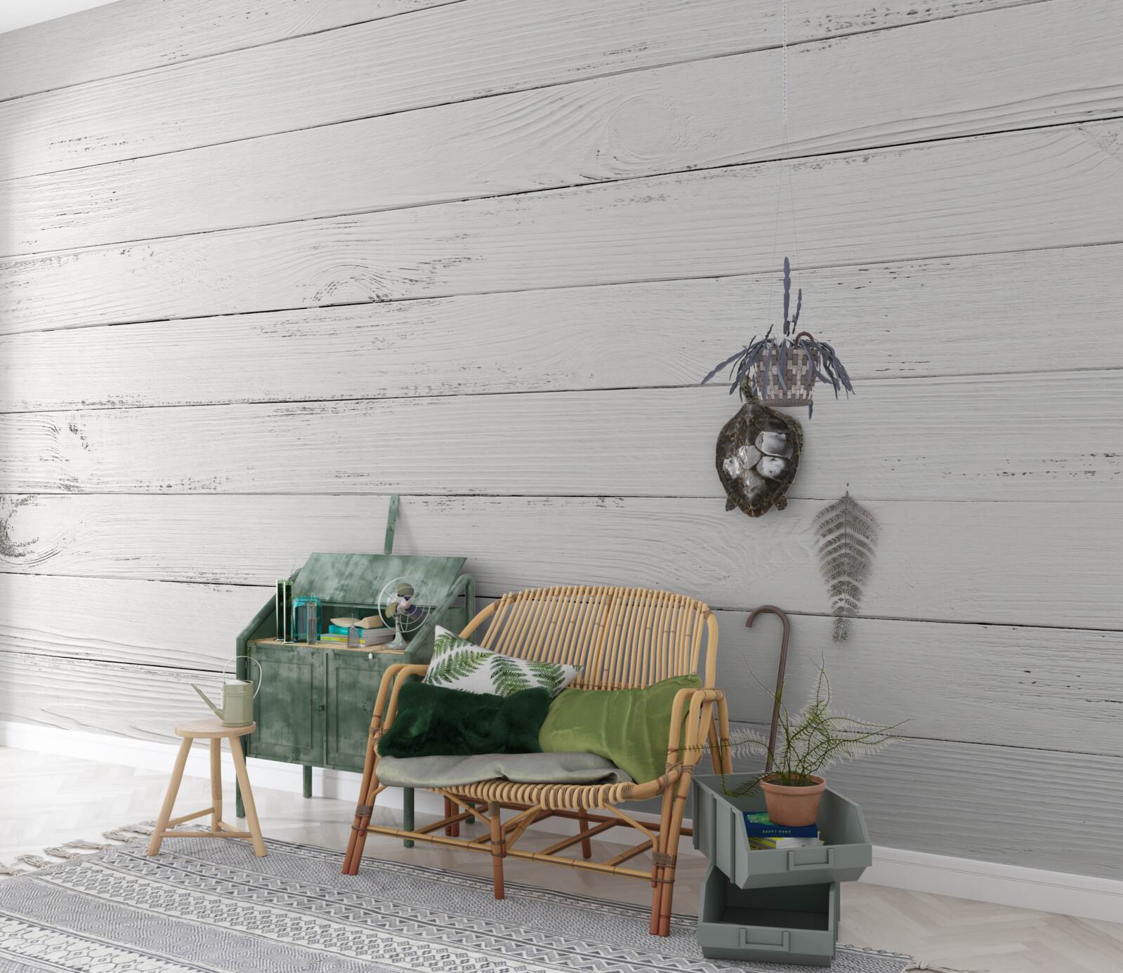 Fototapeta biele dosky ussporiadané vodorovne