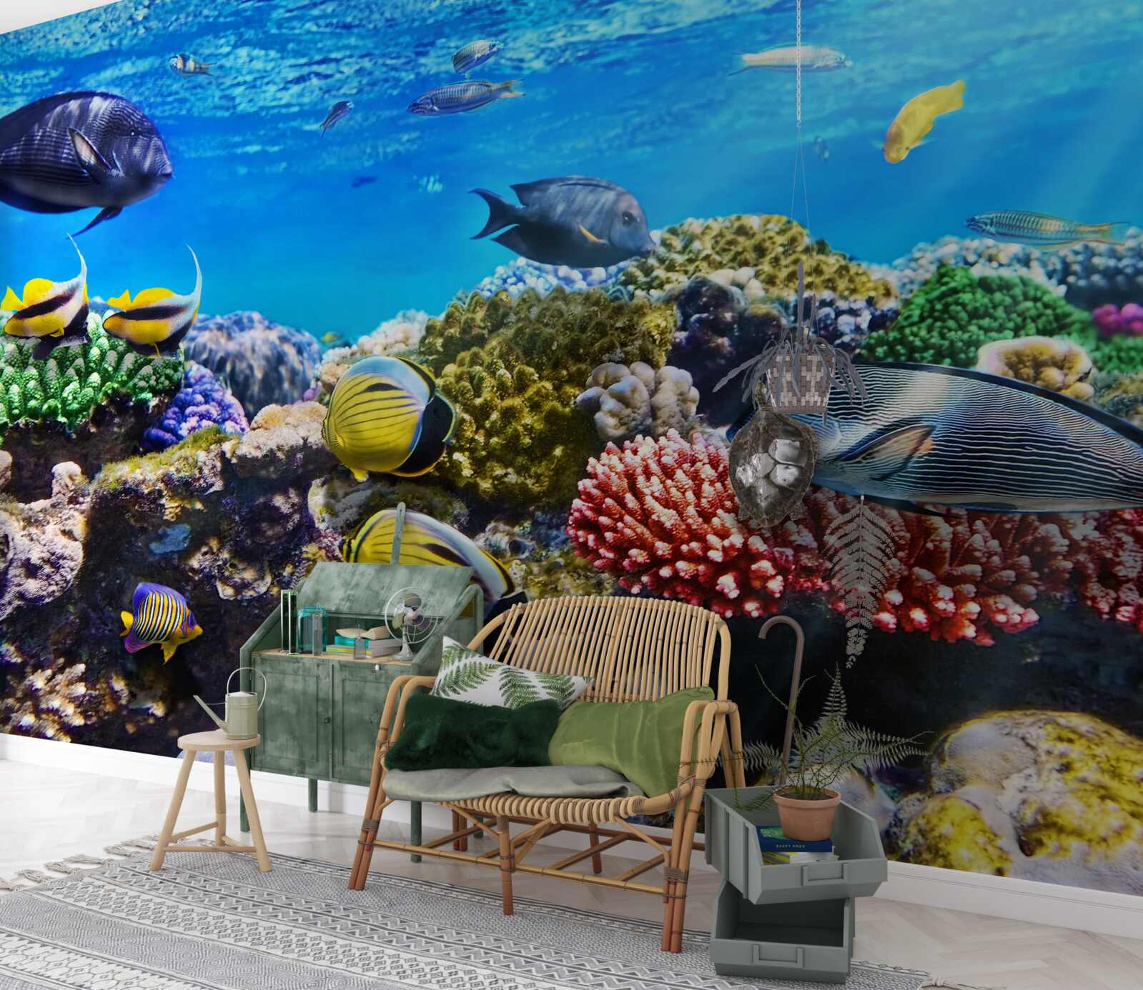 Fototapeta azúrové vody a podvodné entity