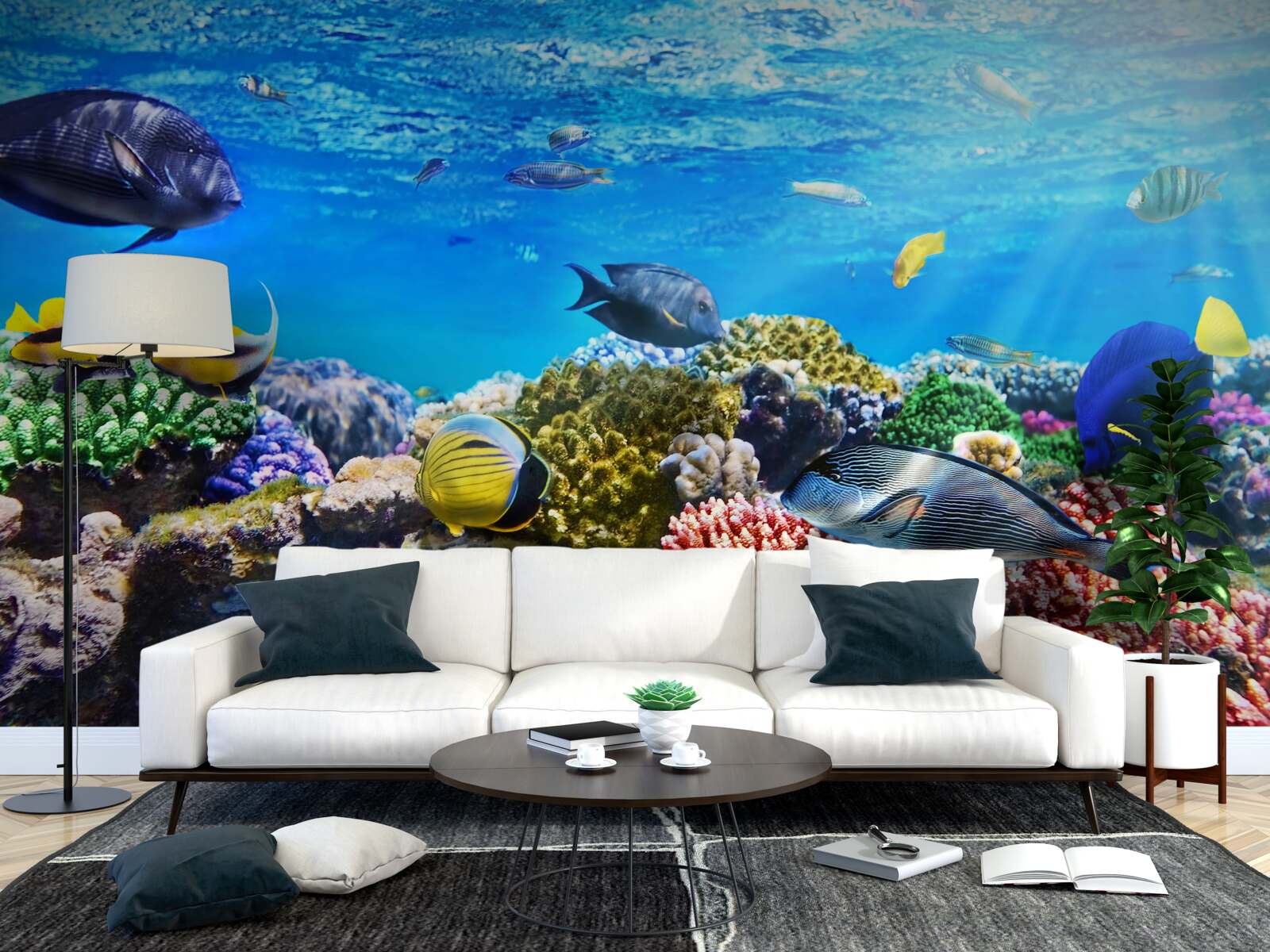 Fototapeta azúrové vody a podvodné entity