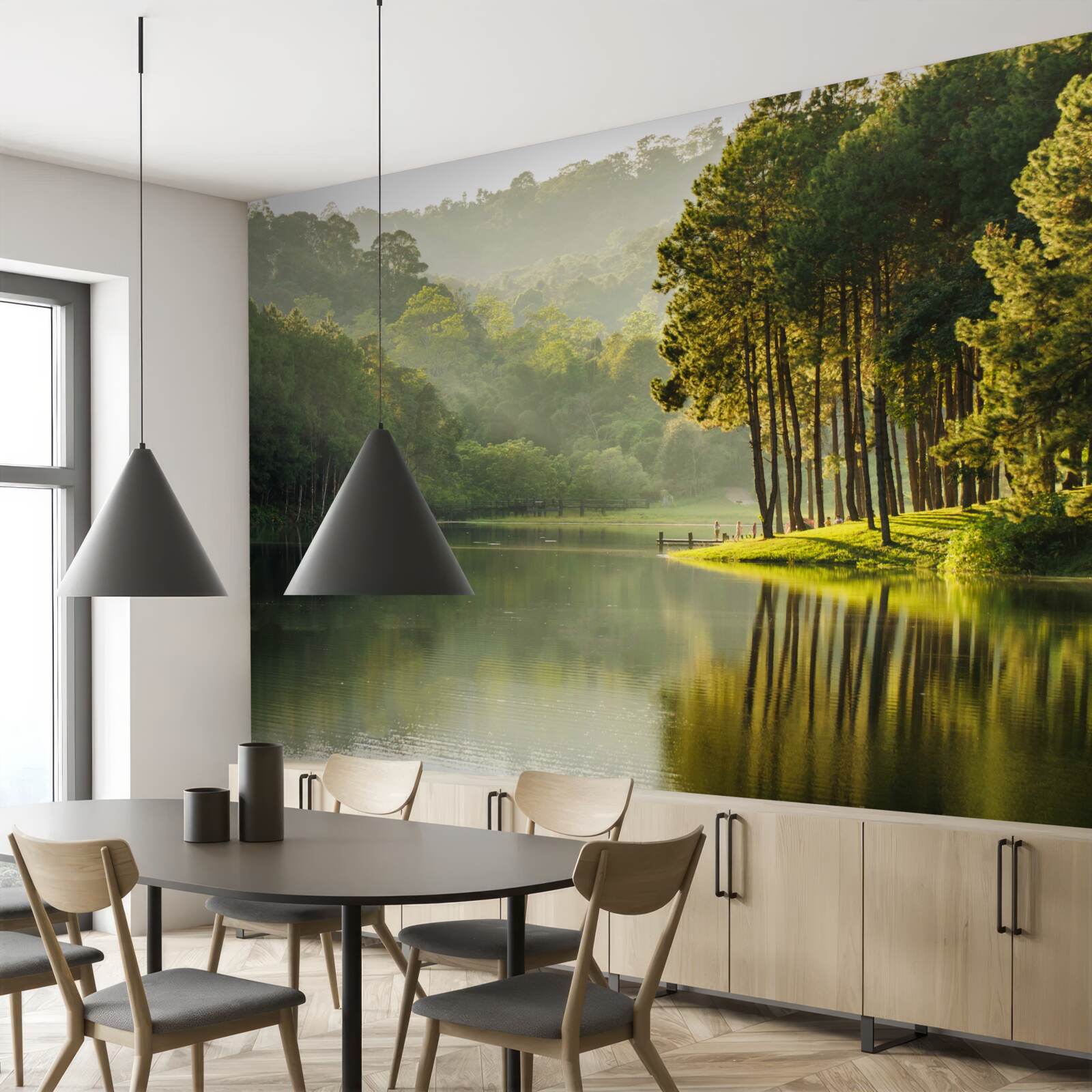 Fototapeta pokojné prúdy horského potoka