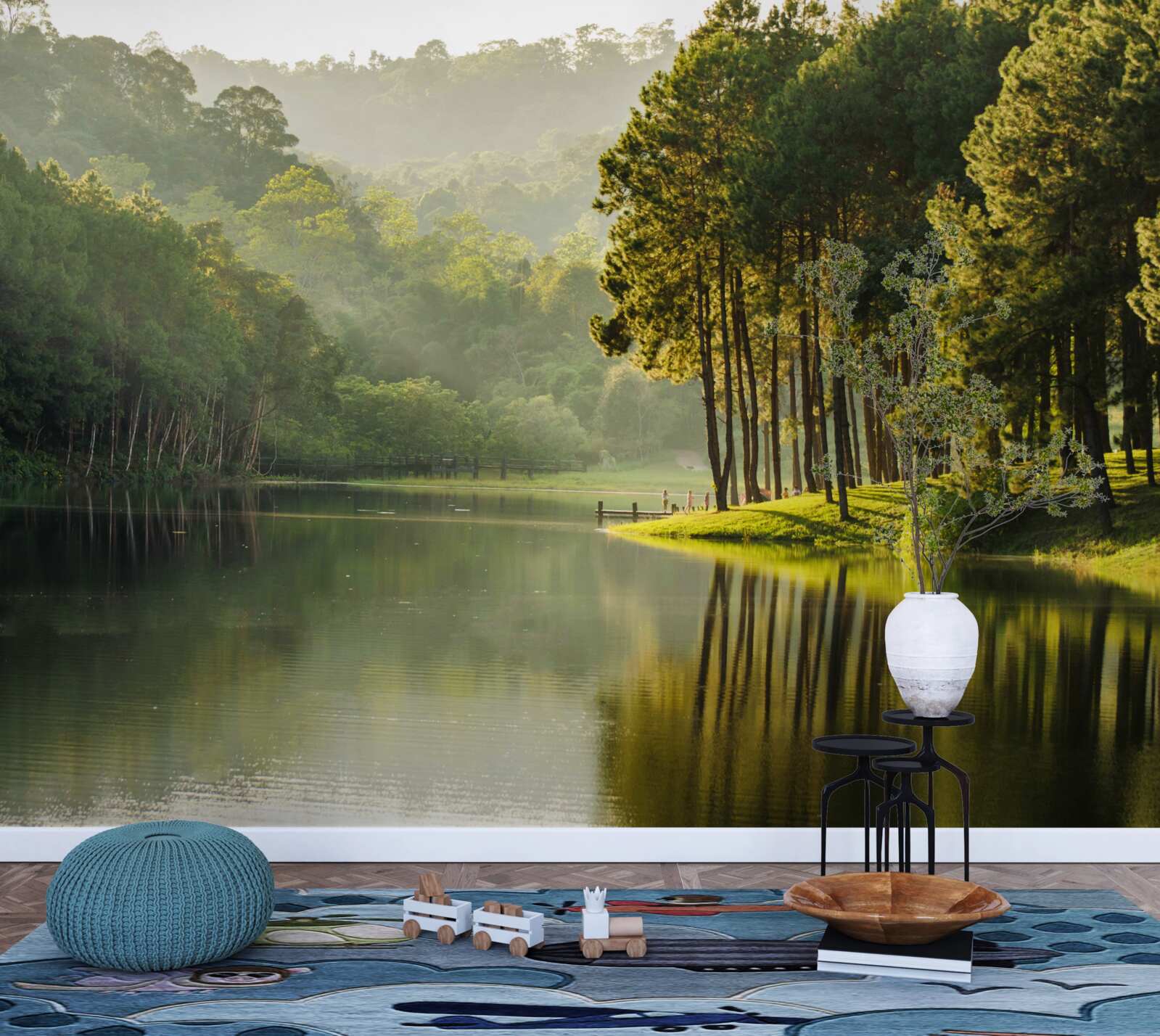 Fototapeta pokojné prúdy horského potoka