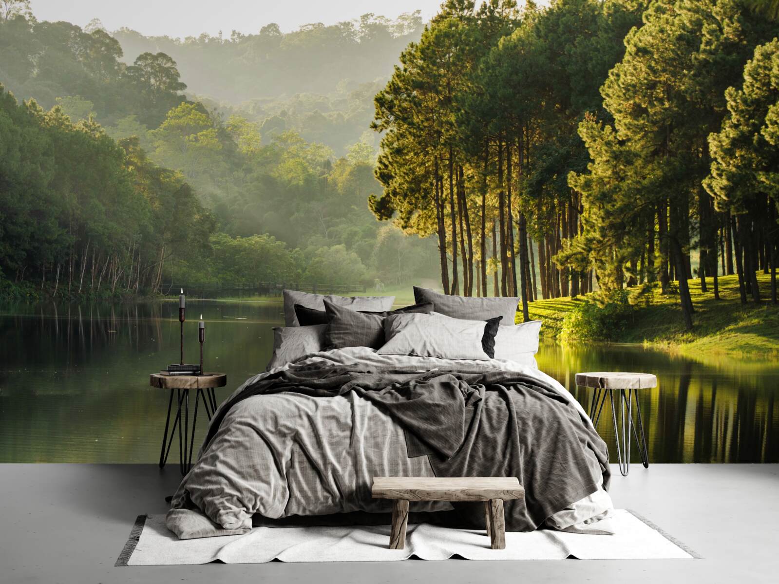 Fototapeta pokojné prúdy horského potoka