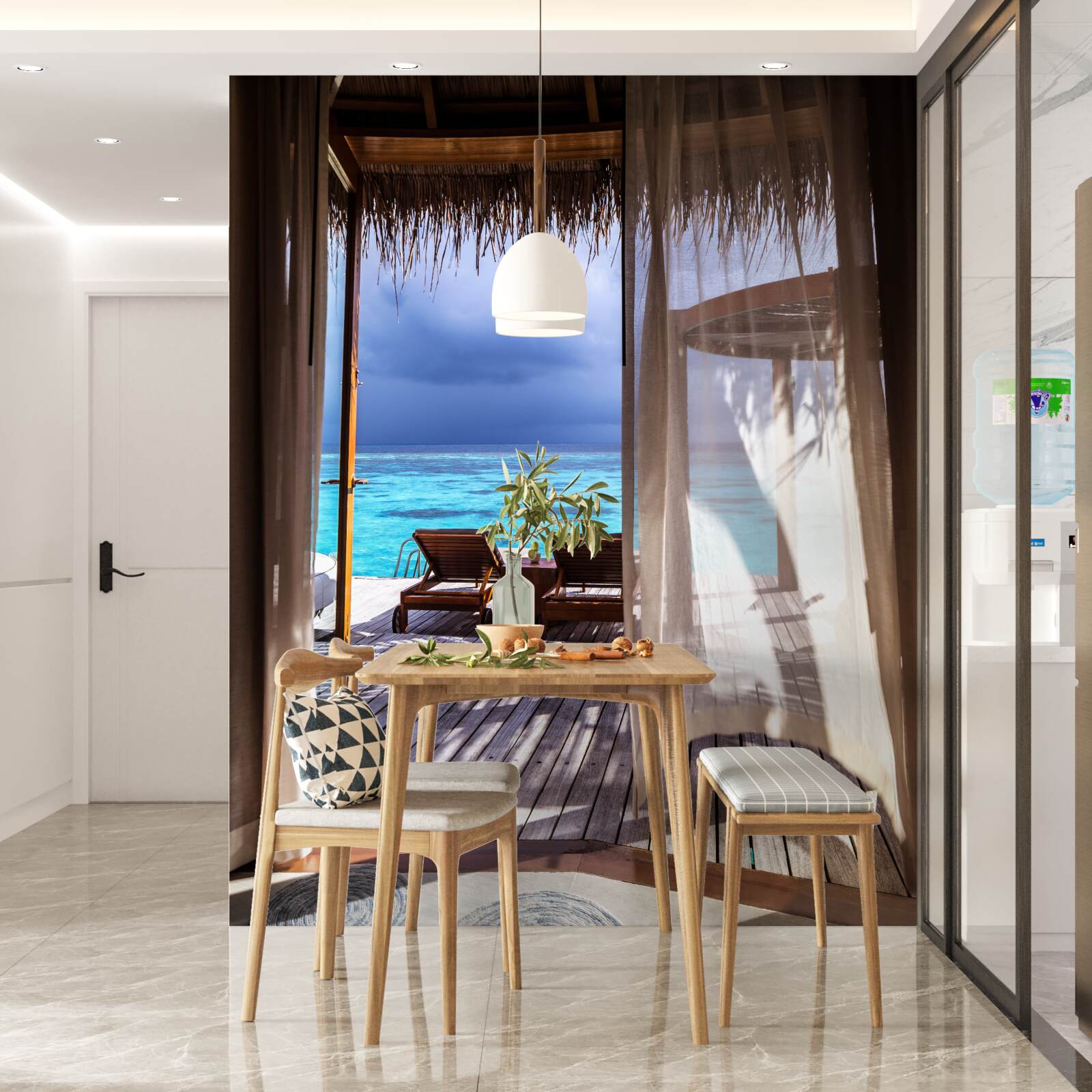 Fototapeta balkón s výhľadom na oceán