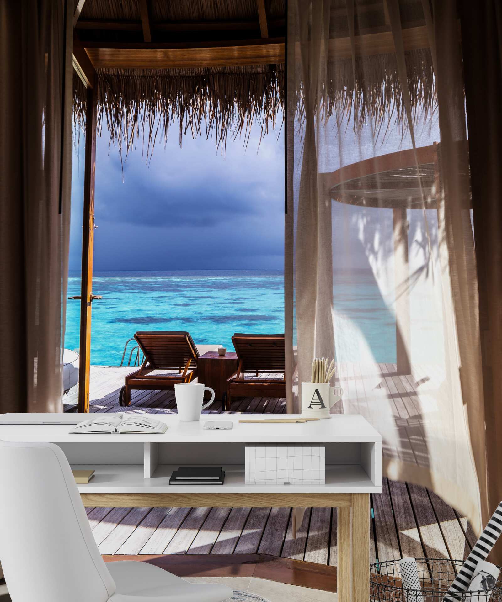 Fototapeta balkón s výhľadom na oceán