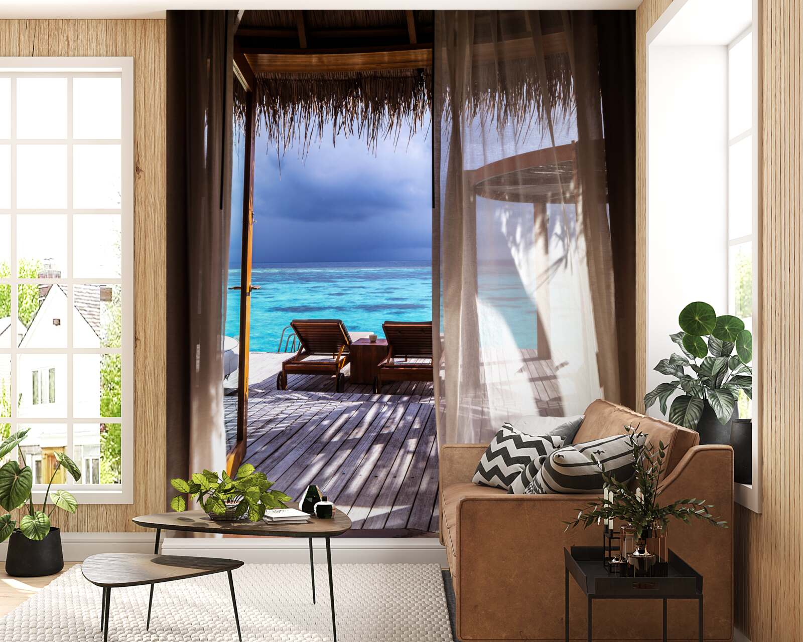 Fototapeta balkón s výhľadom na oceán
