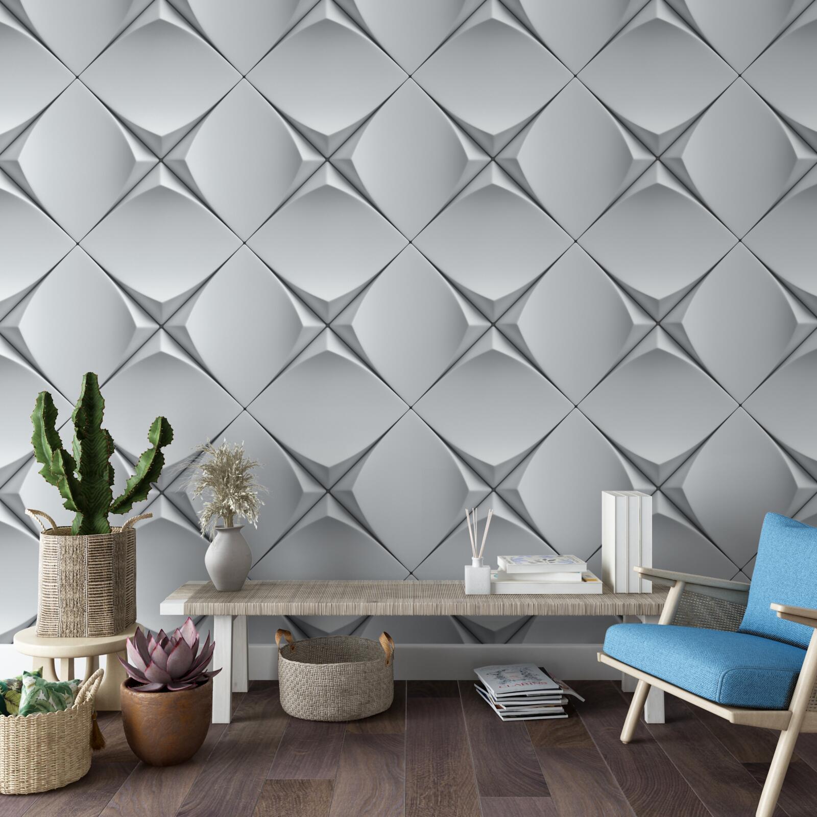 Fototapeta predstavuje zostávajúce z bielych postáv v abstrakcii