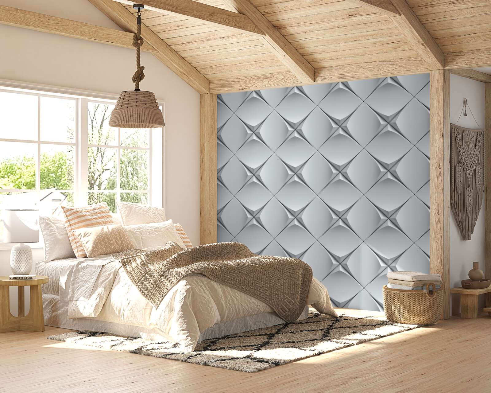 Fototapeta predstavuje zostávajúce z bielych postáv v abstrakcii