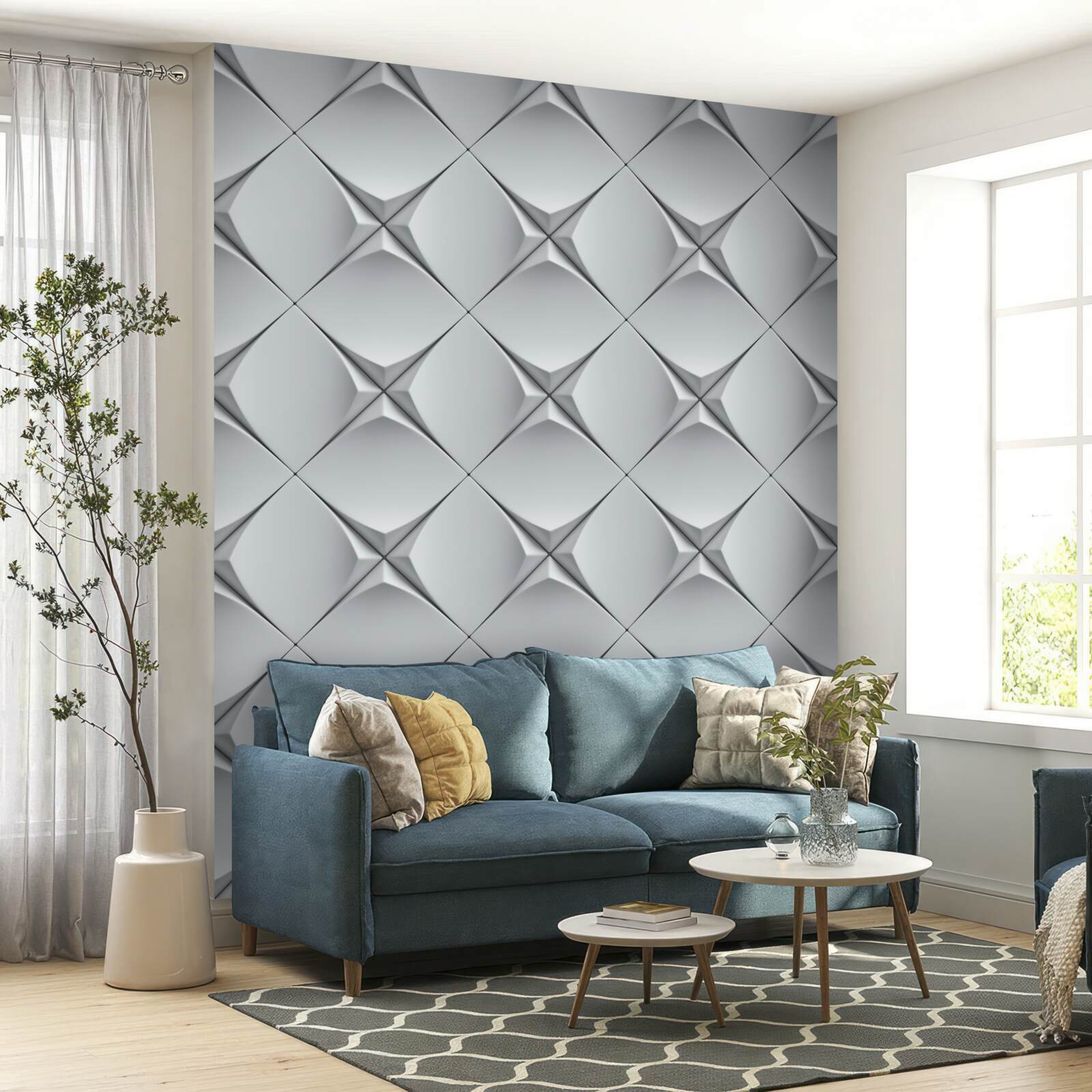 Fototapeta predstavuje zostávajúce z bielych postáv v abstrakcii