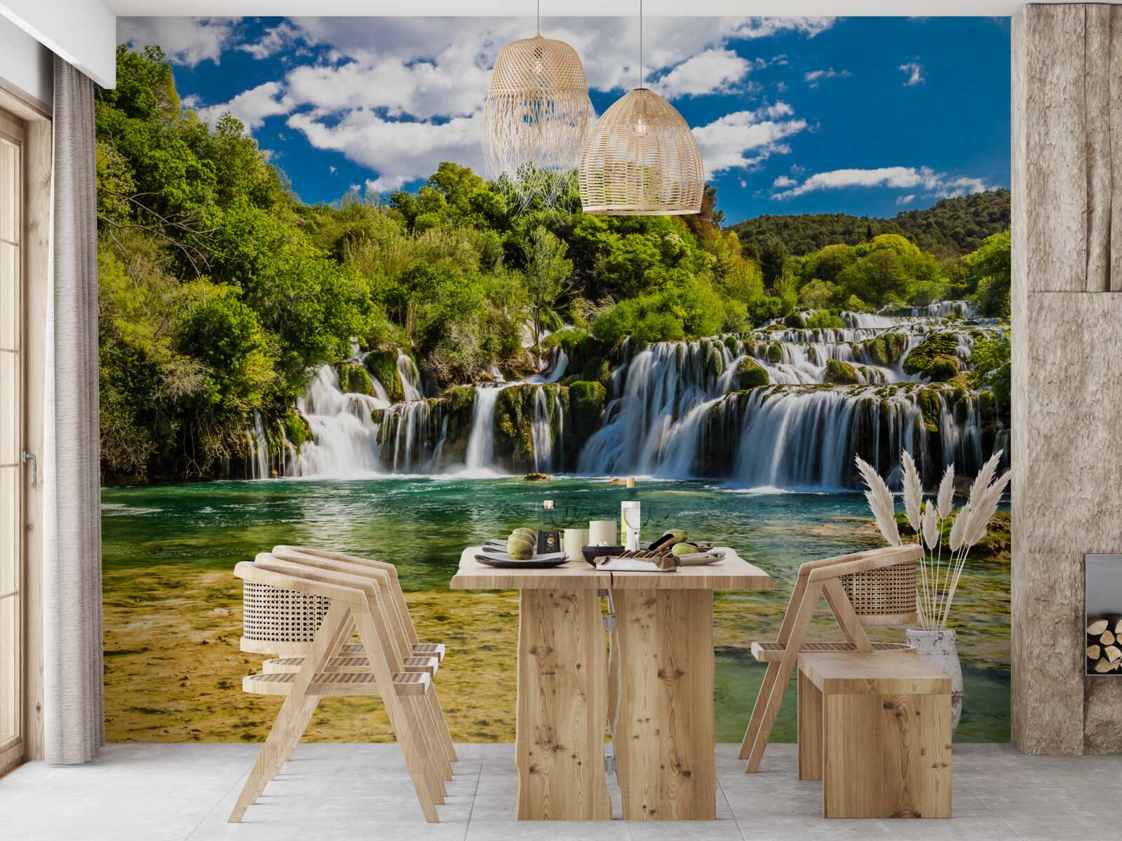 Fototapeta obrovský vodopád rútiaci sa na tropicýstrov