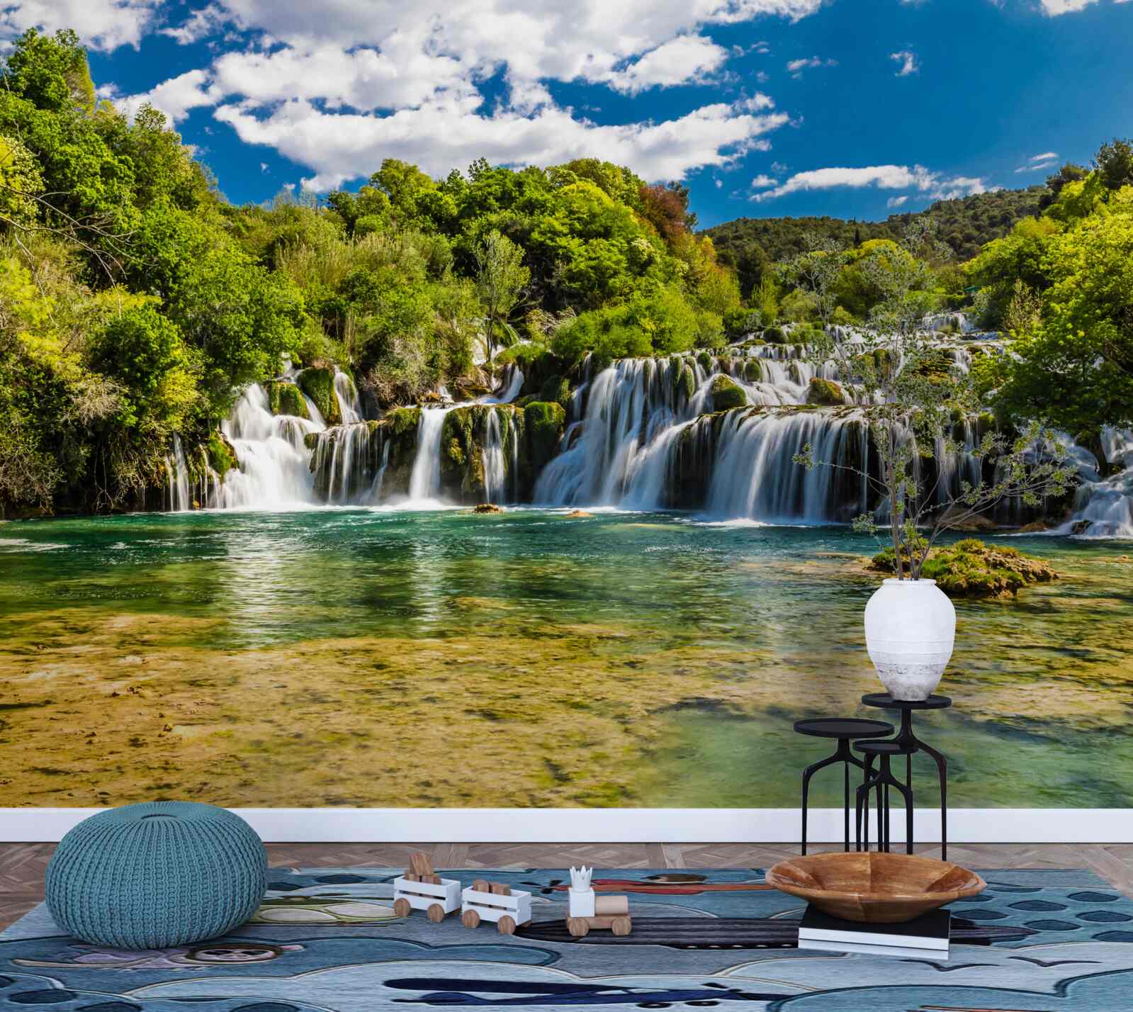 Fototapeta obrovský vodopád rútiaci sa na tropicýstrov