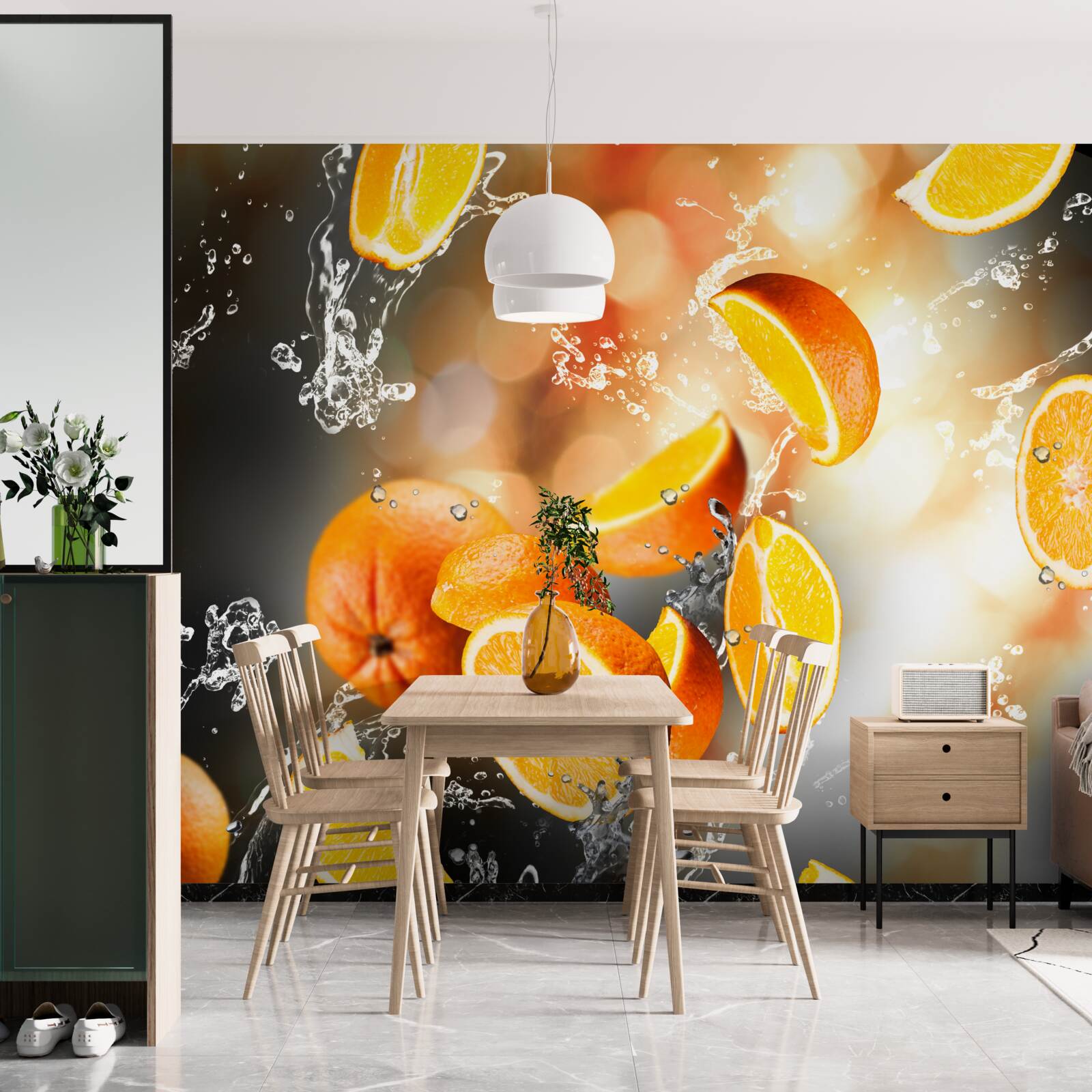 Fototapeta plátky pomaranča so šťavnatou dužinou