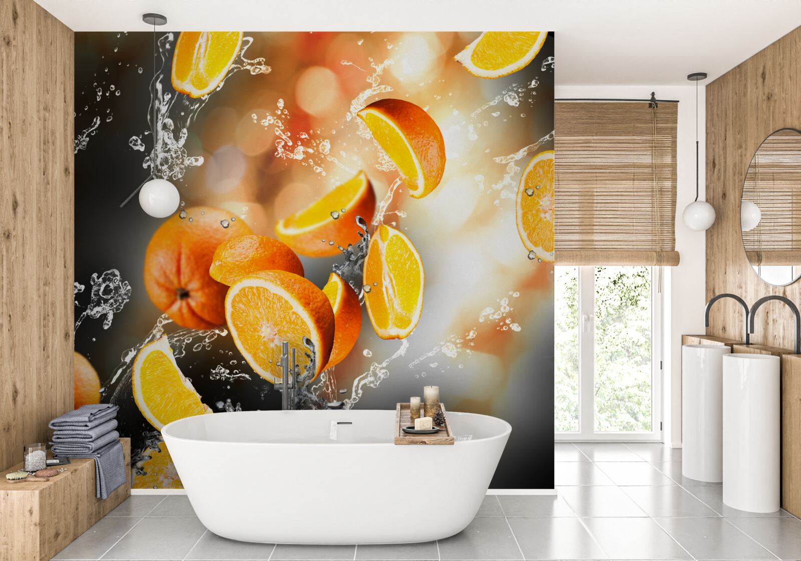 Fototapeta plátky pomaranča so šťavnatou dužinou