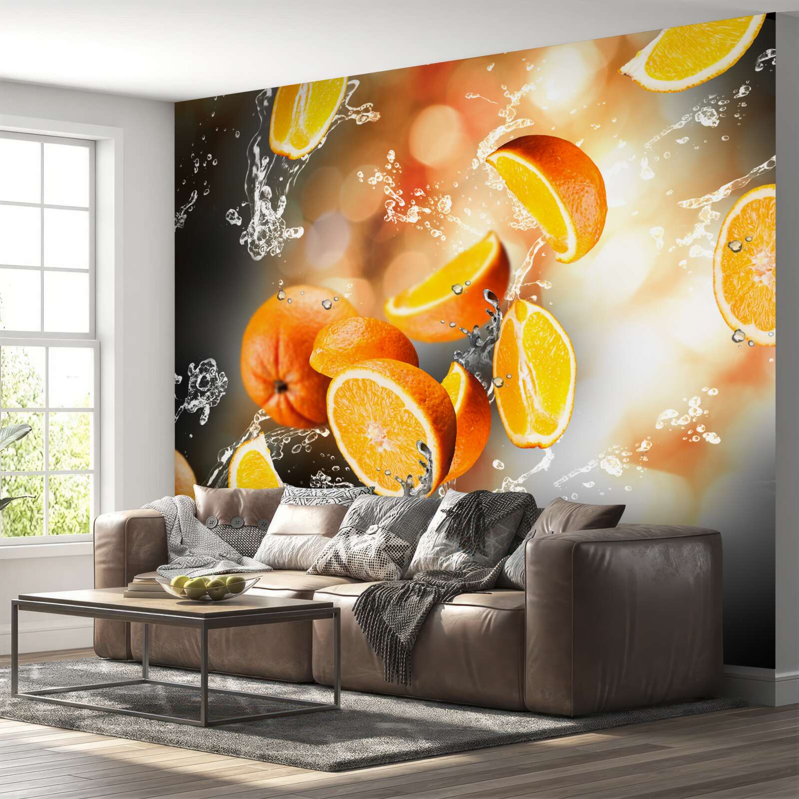 Fototapeta plátky pomaranča so šťavnatou dužinou