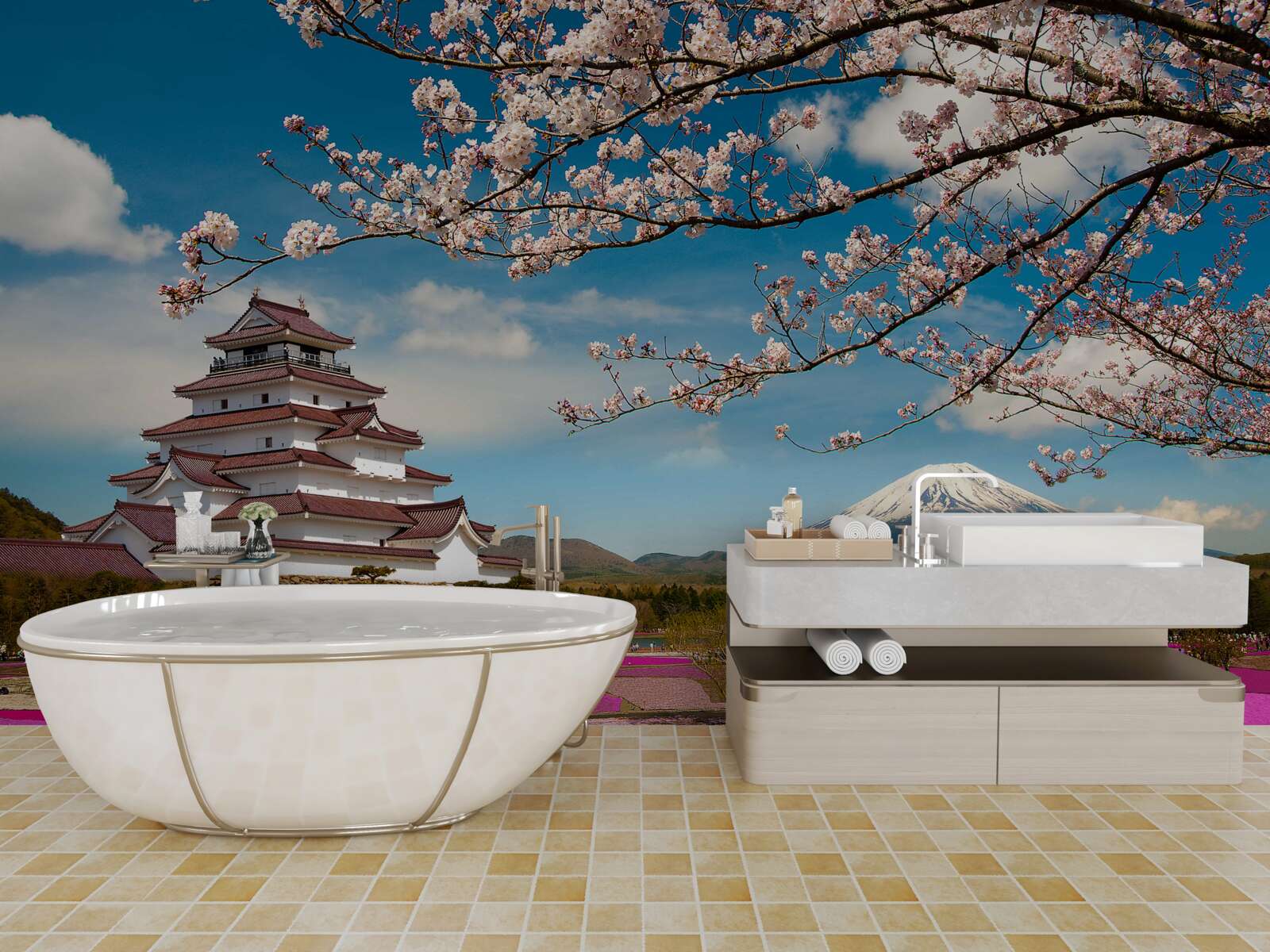 Fototapeta V bezprostrednej blízkosti japonského domova