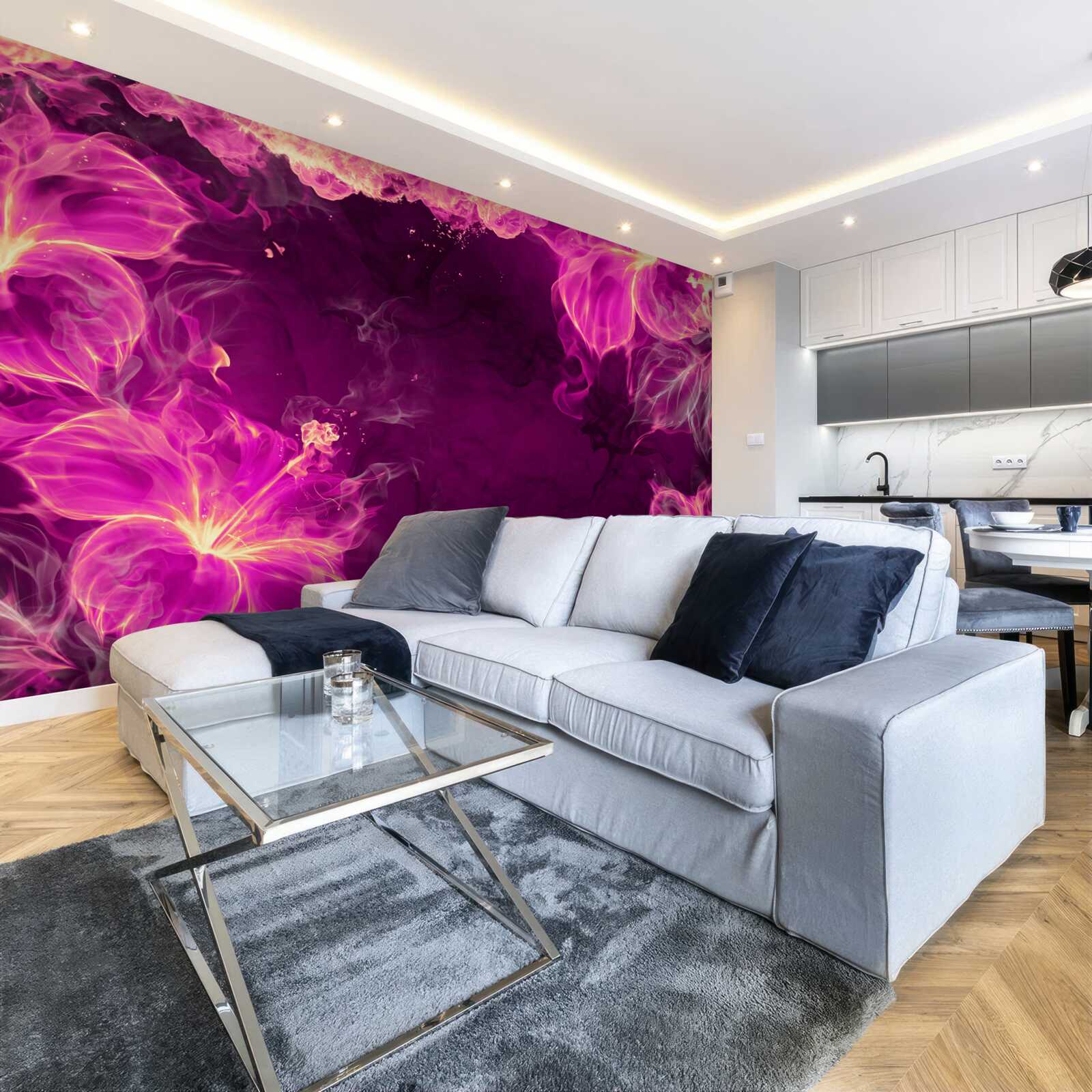 Fototapeta fialové puky kvetov v abstraktnej podobe