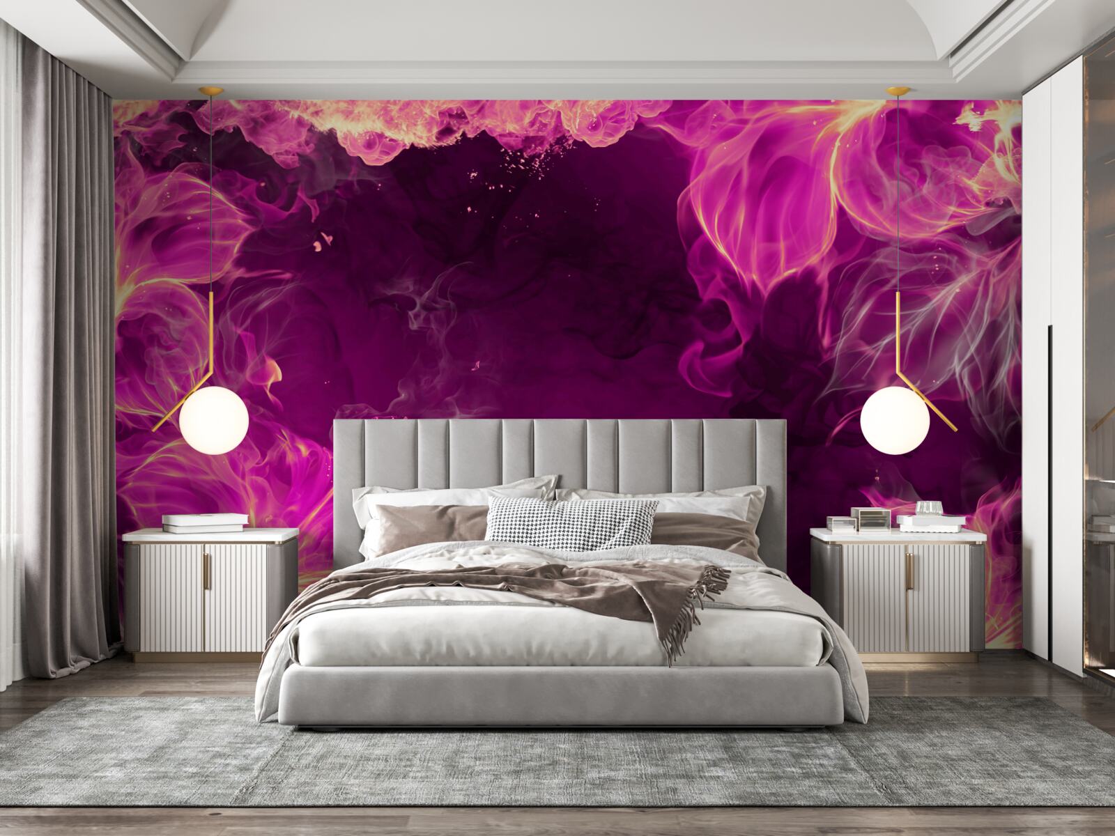 Fototapeta fialové puky kvetov v abstraktnej podobe