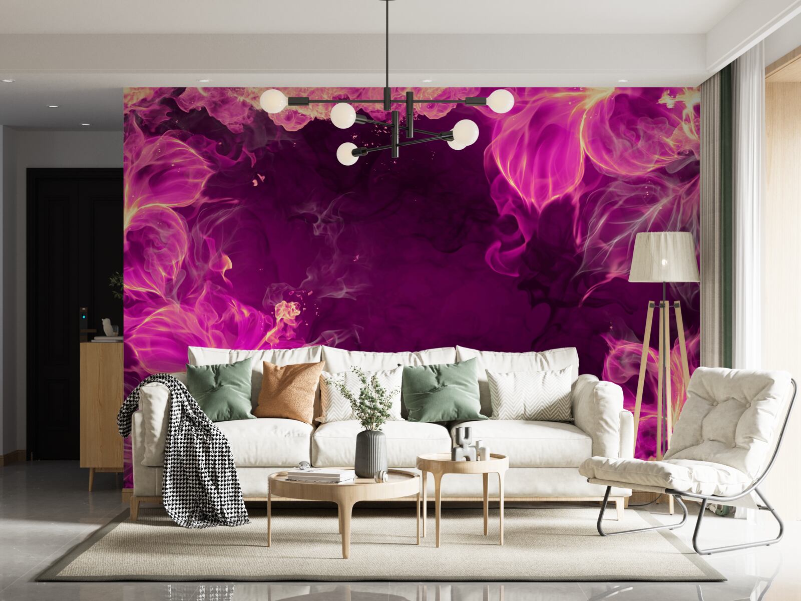 Fototapeta fialové puky kvetov v abstraktnej podobe