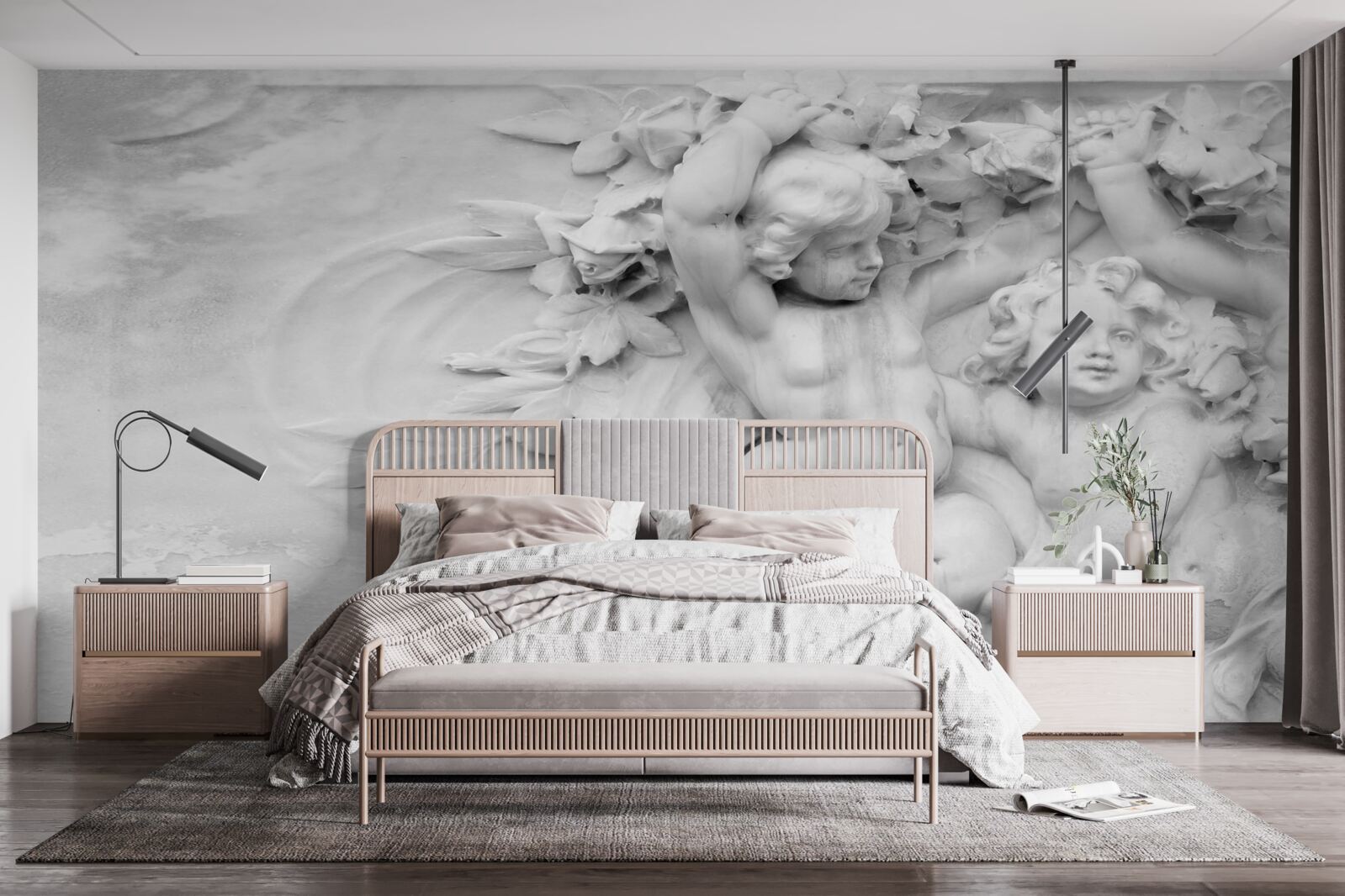 Fototapeta socha anjelských chlapcov