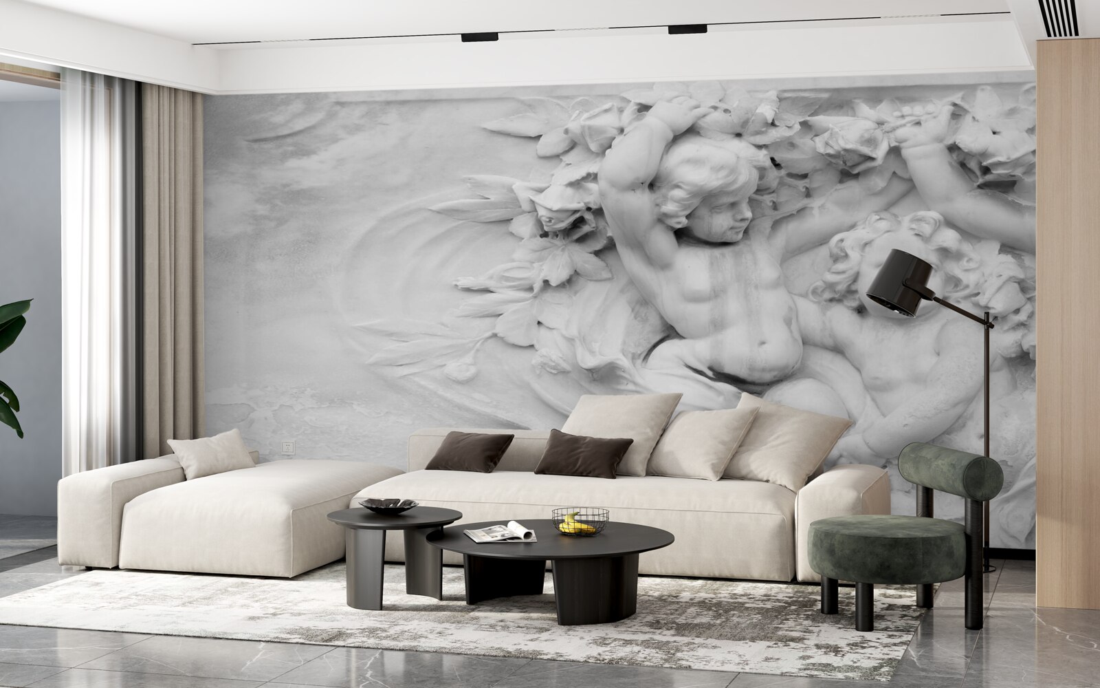 Fototapeta socha anjelských chlapcov