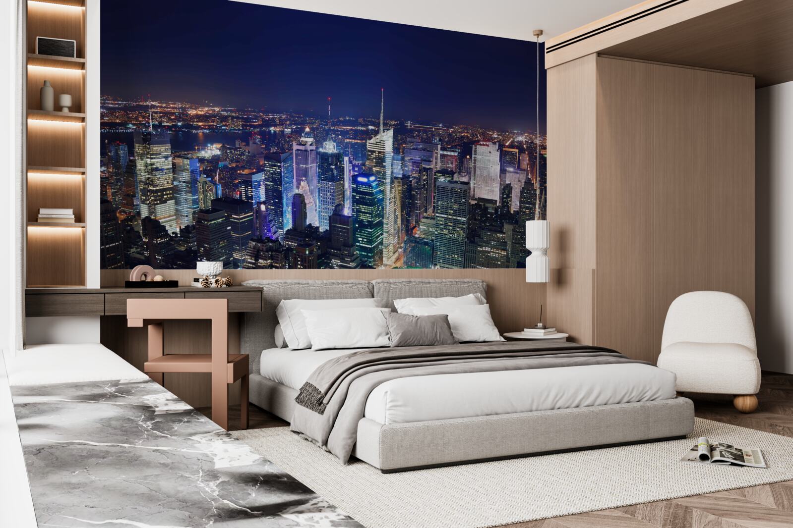 Fototapeta žiariace svetlá nočného mesta