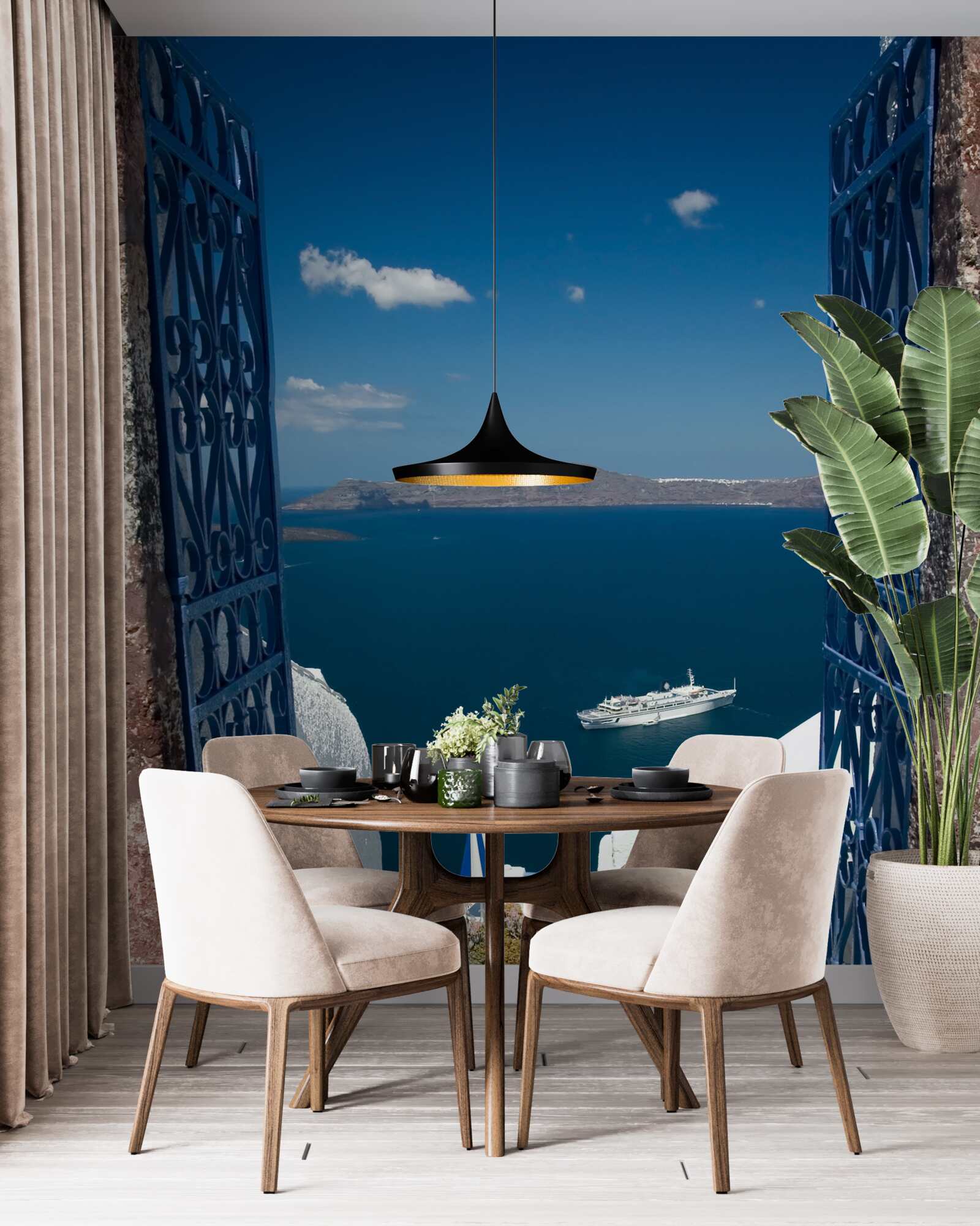 Fototapeta schody vedúce dolu na Cyprus