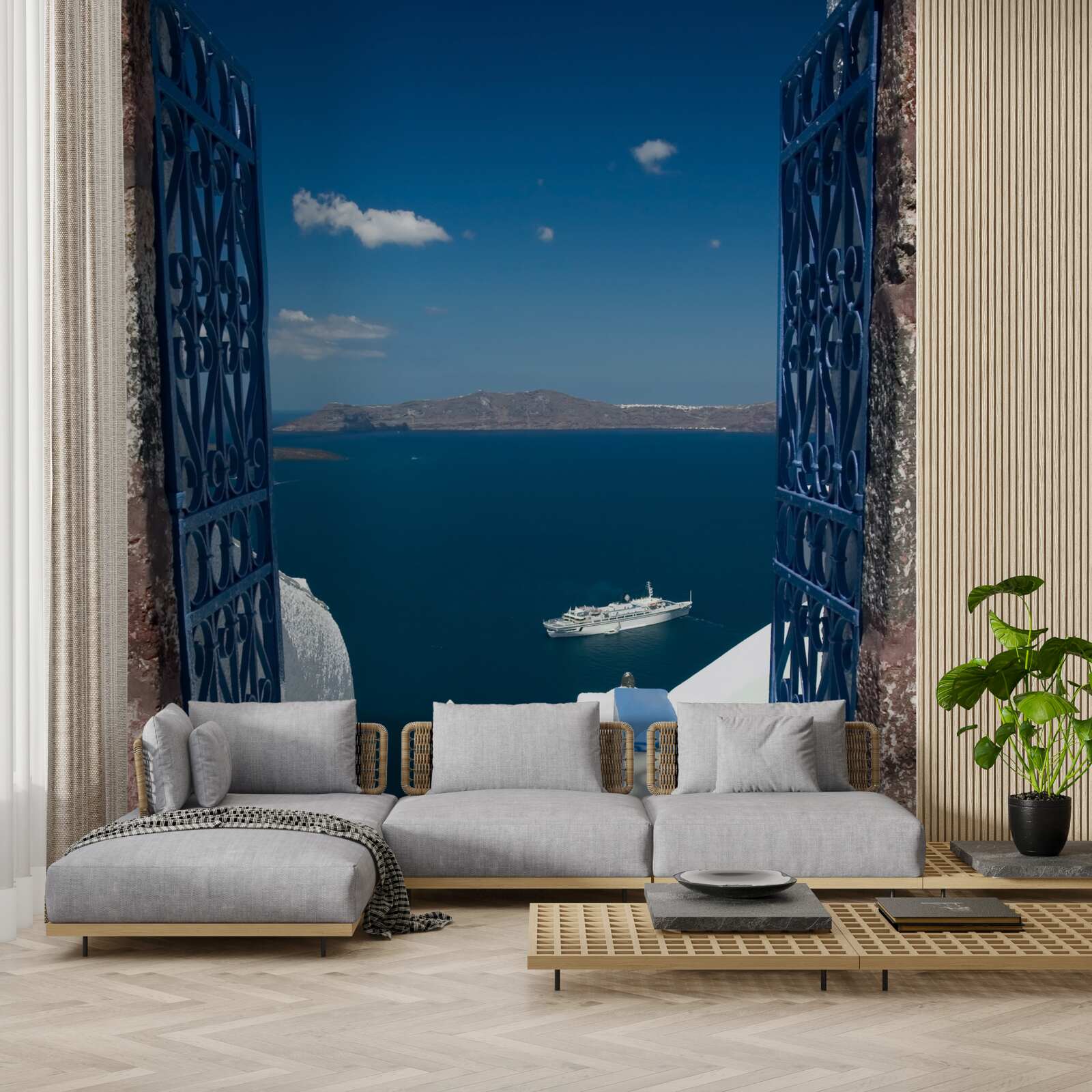 Fototapeta schody vedúce dolu na Cyprus